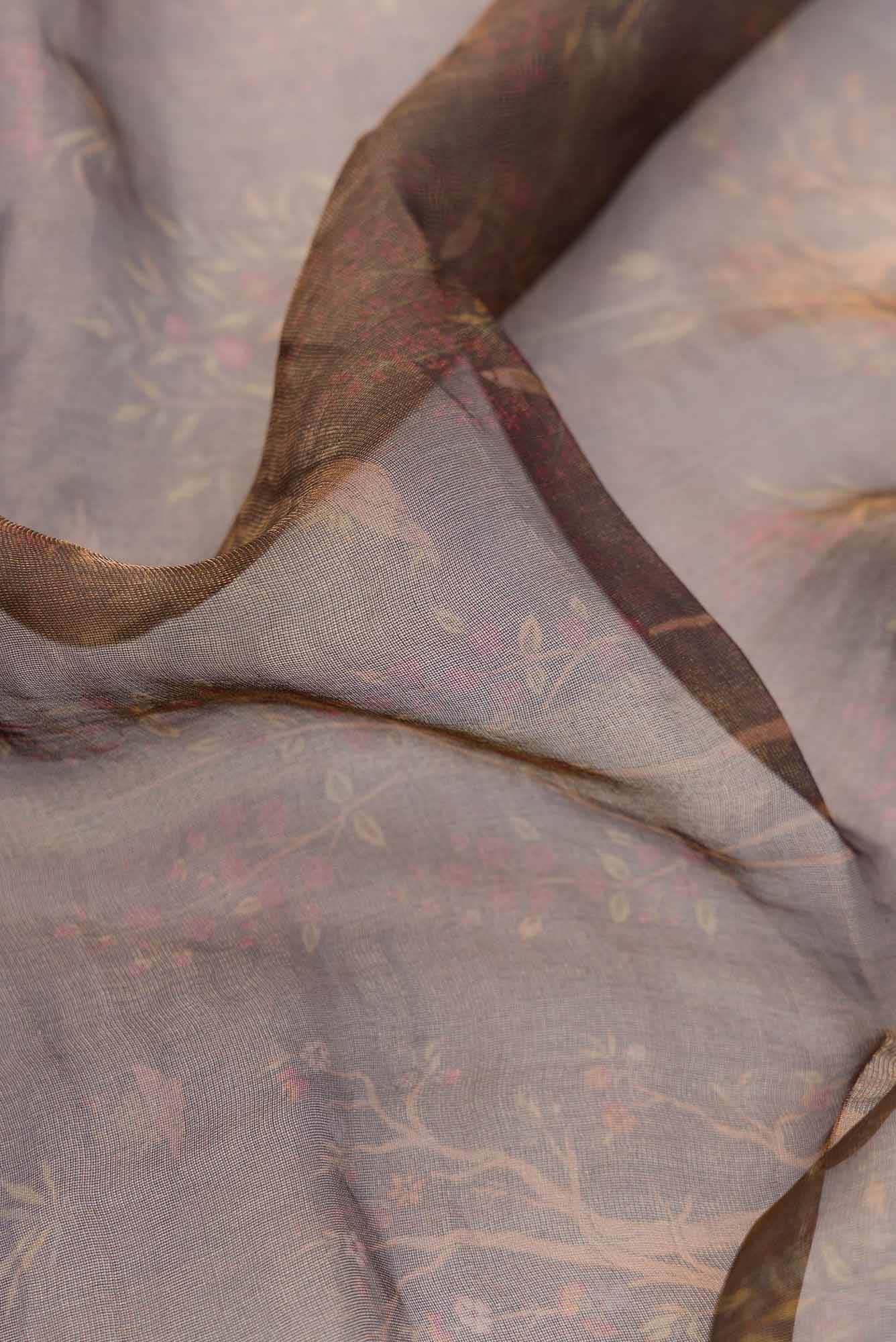 Black Orissa Silk Dress Material