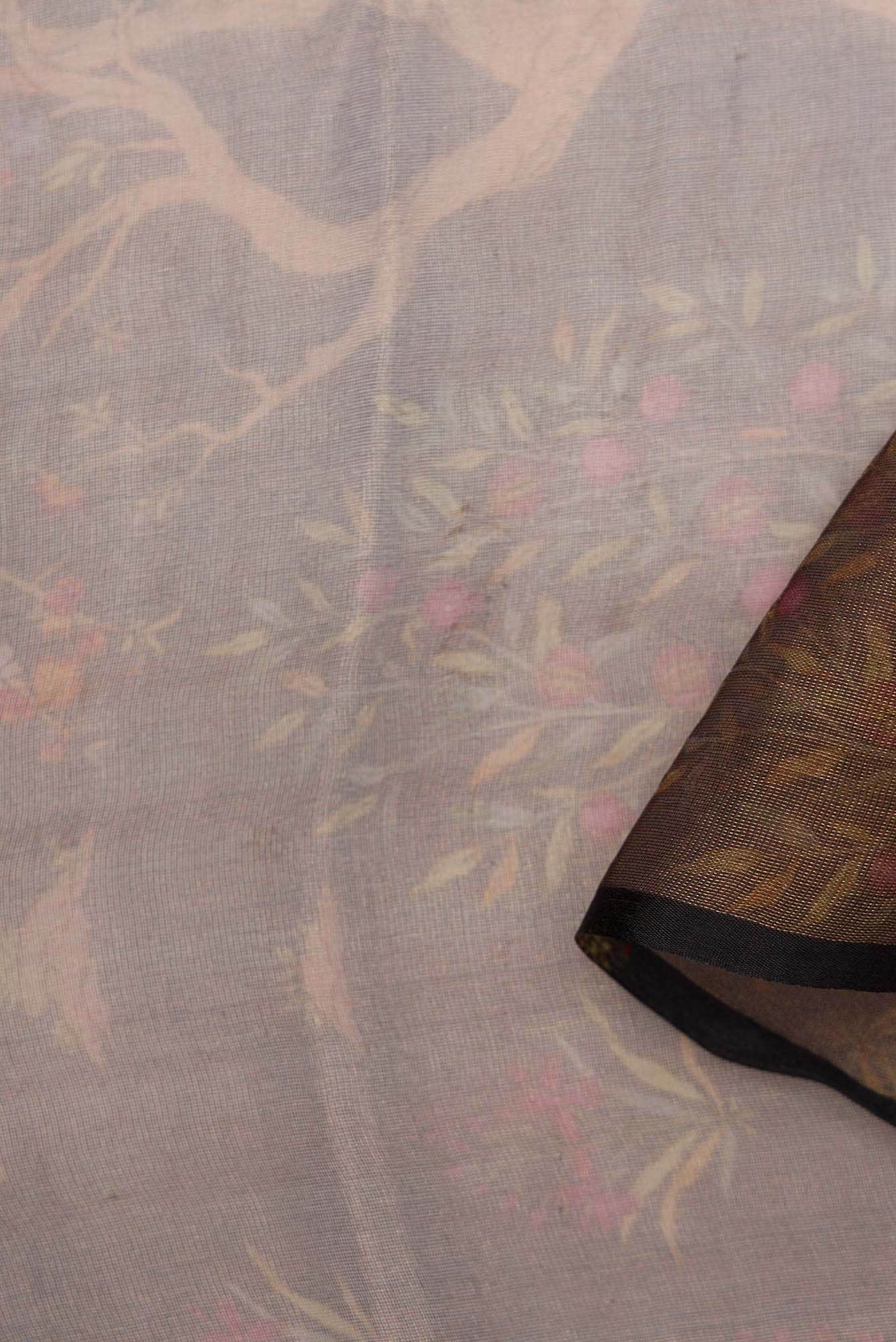 Black Orissa Silk Dress Material