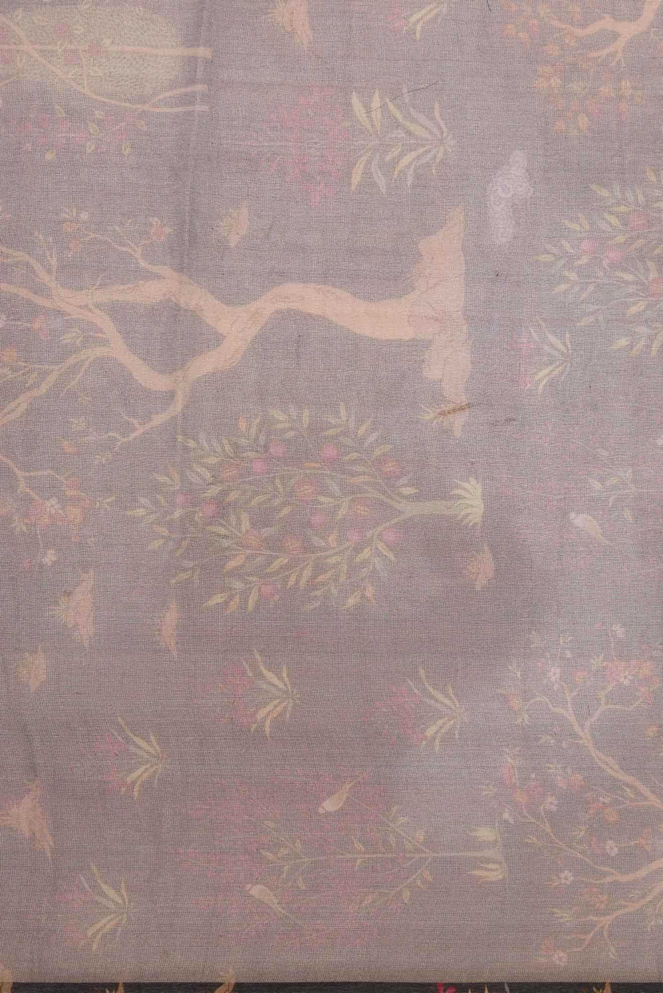 Black Orissa Silk Dress Material