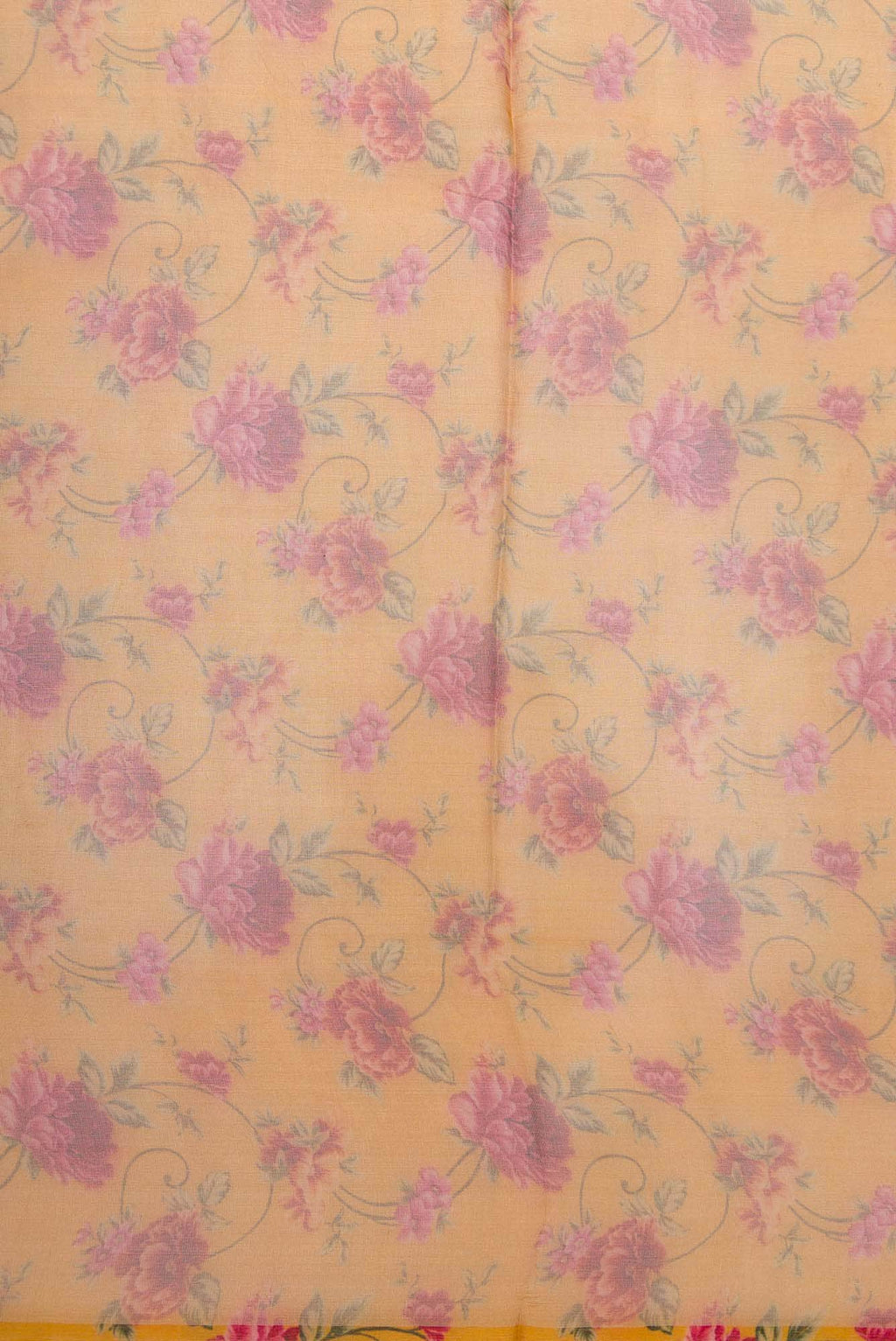 Mustard Organza Silk Dress Material