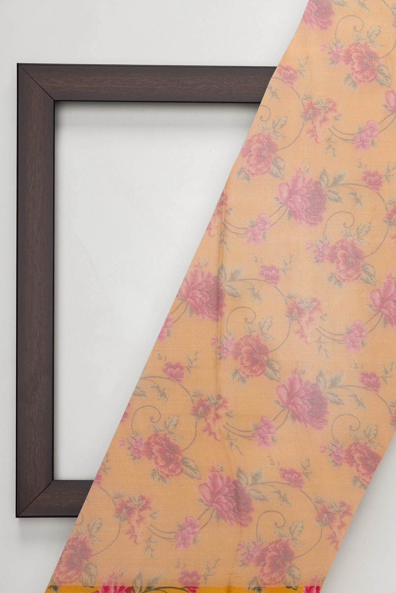 Mustard Organza Silk Dress Material