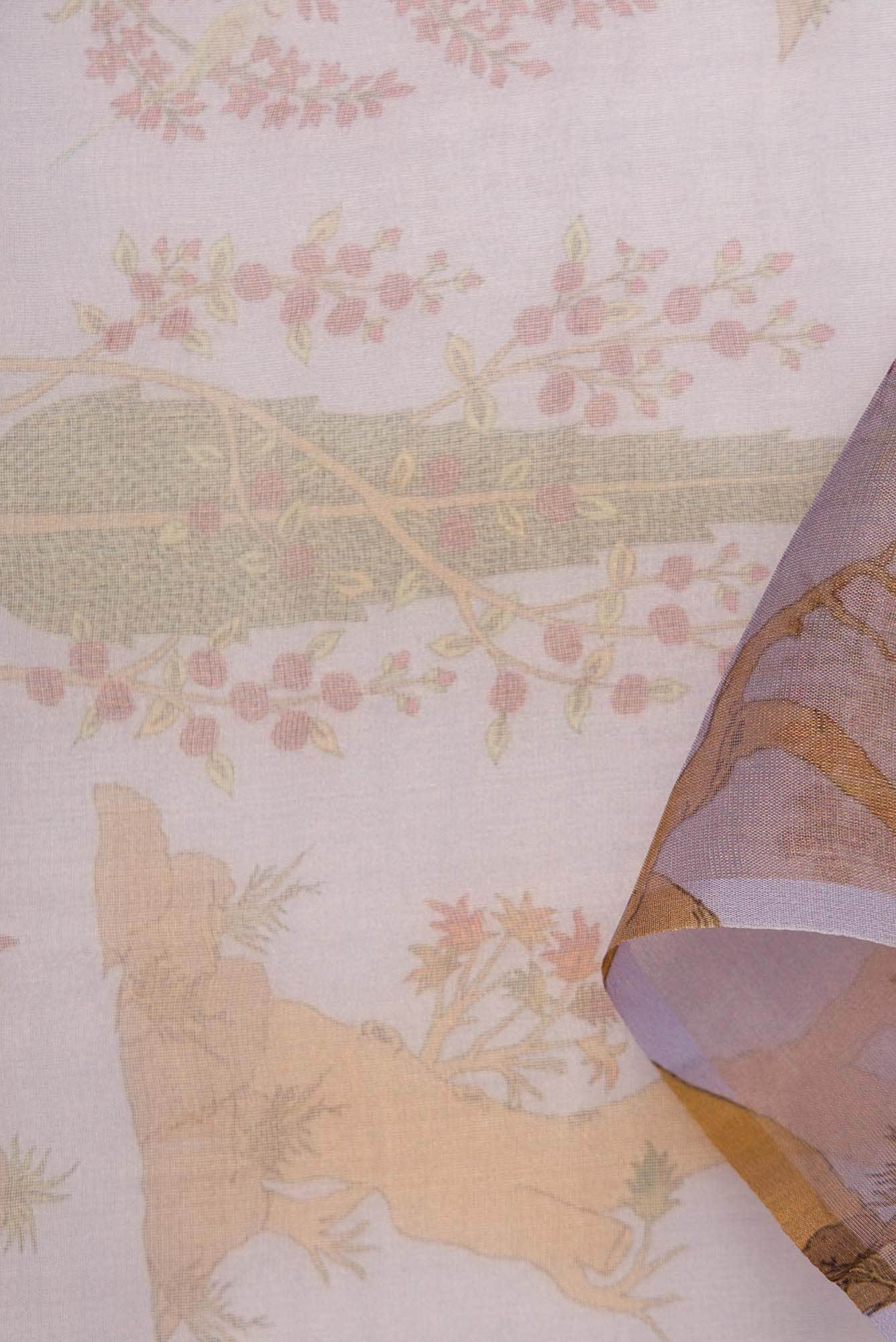 Lavender Organza Silk Dress Material