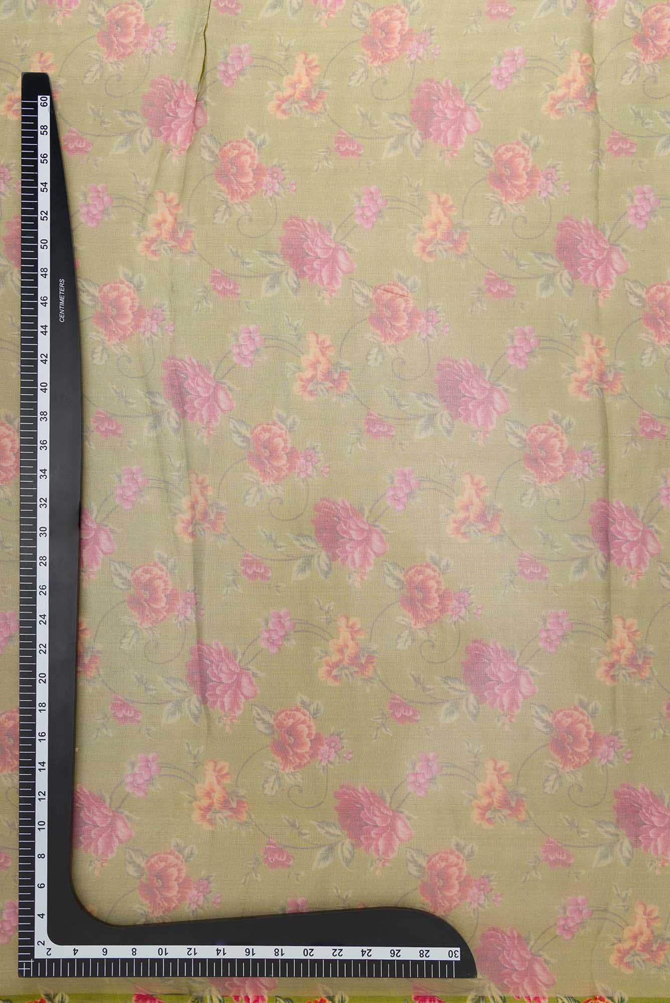 Mehandi Green Organza Silk Dress Material