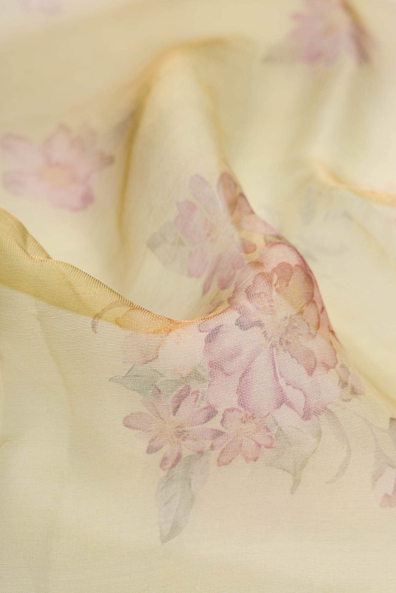 Pista Green Organza Silk Dress Material
