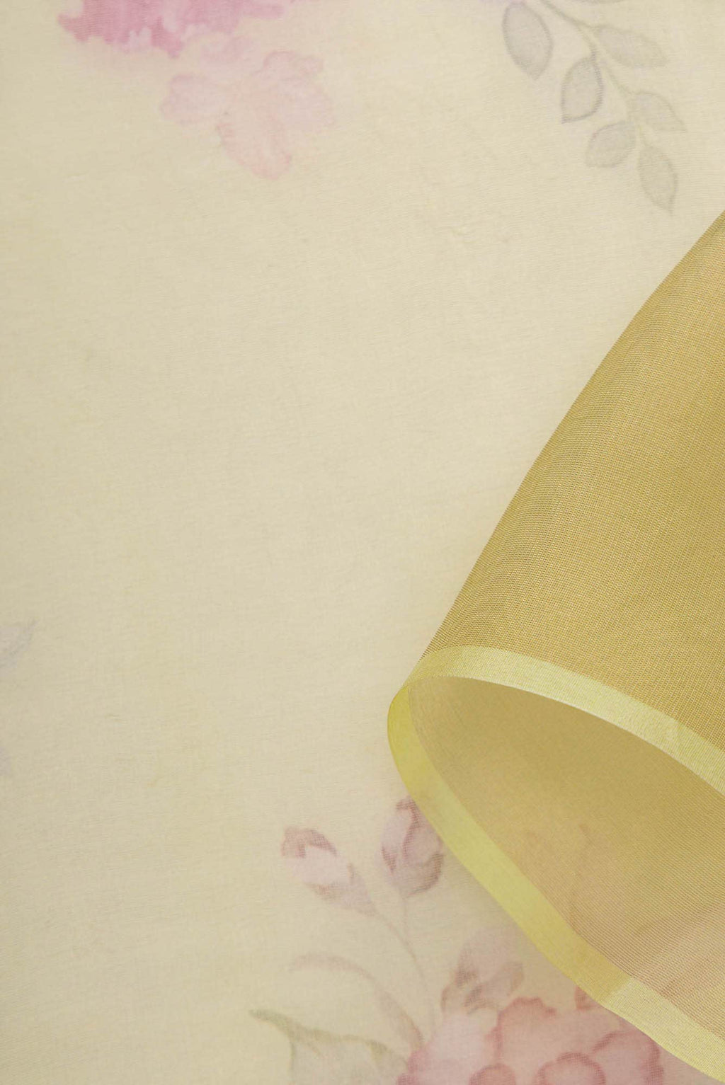 Pista Green Organza Silk Dress Material