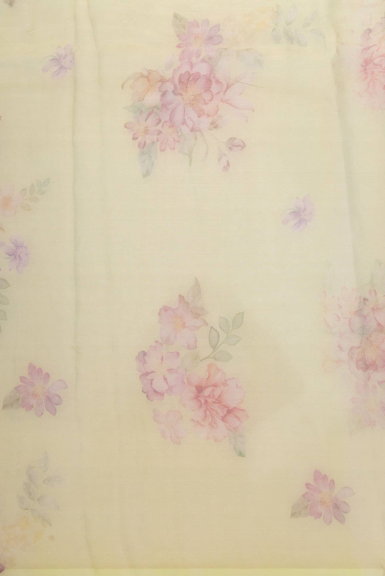 Pista Green Organza Silk Dress Material