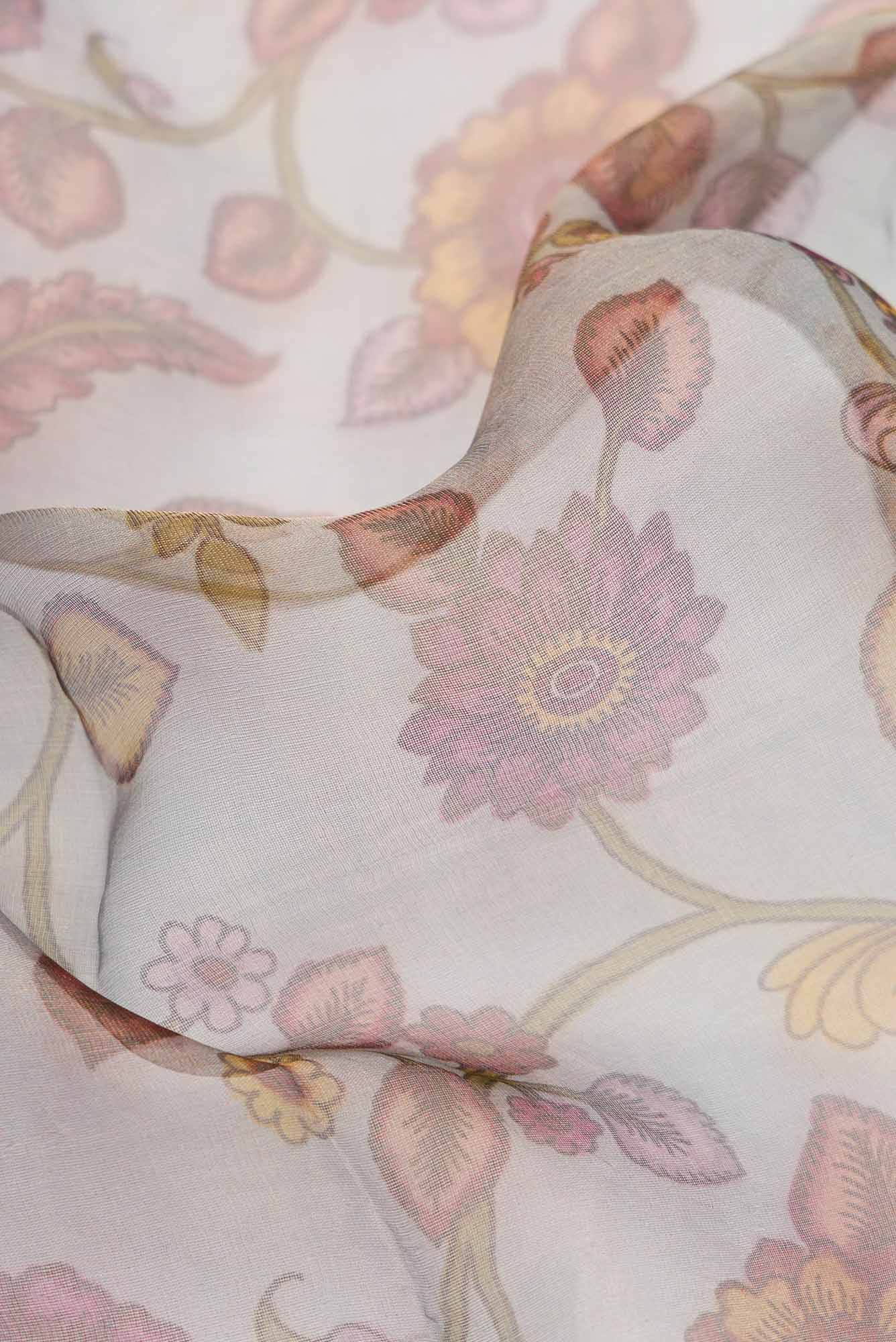Grey Orissa Silk Dress Material