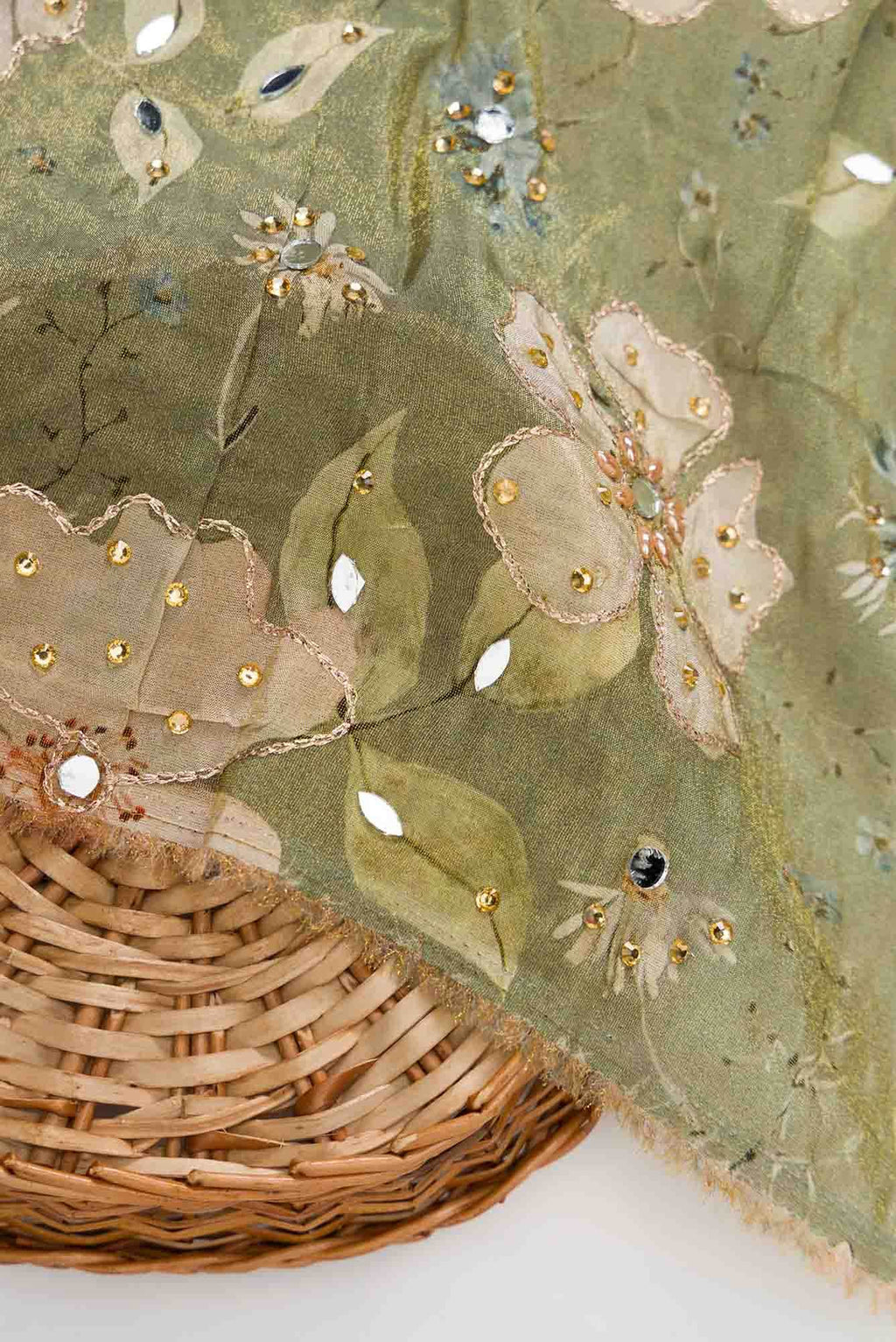 Green Georgette Dress Material