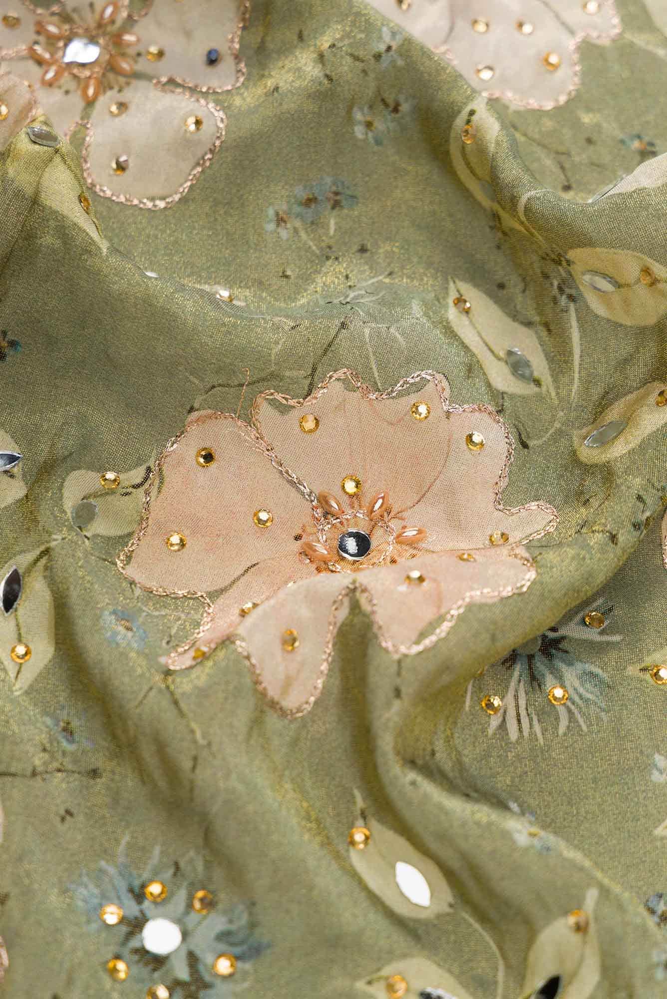 Green Georgette Dress Material