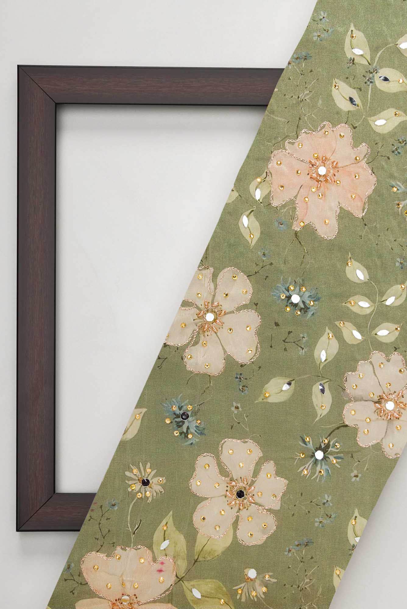 Green Georgette Dress Material