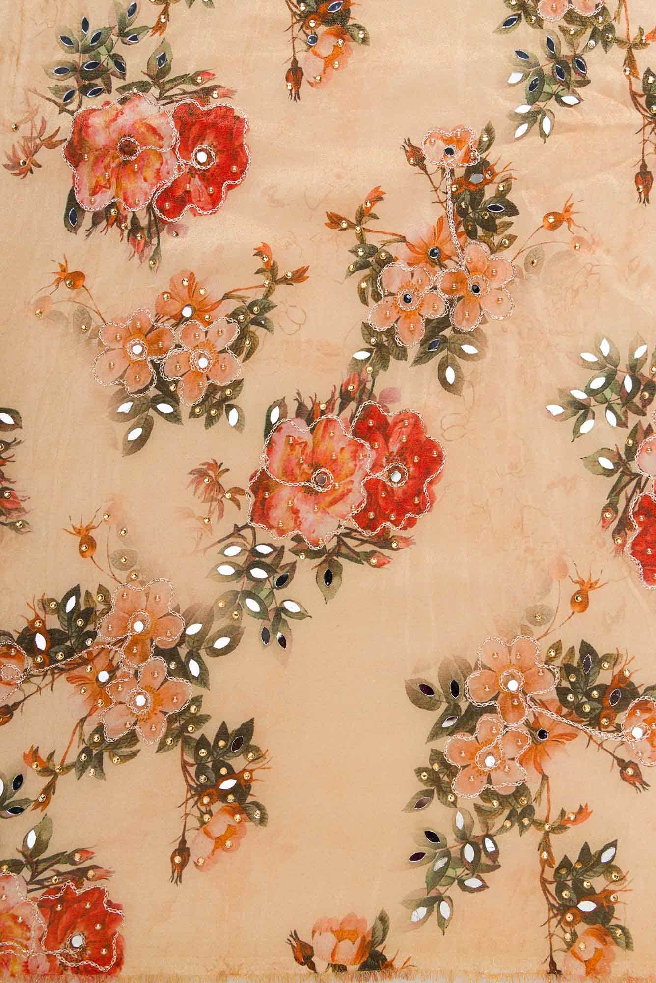Gold Georgette Dress Material