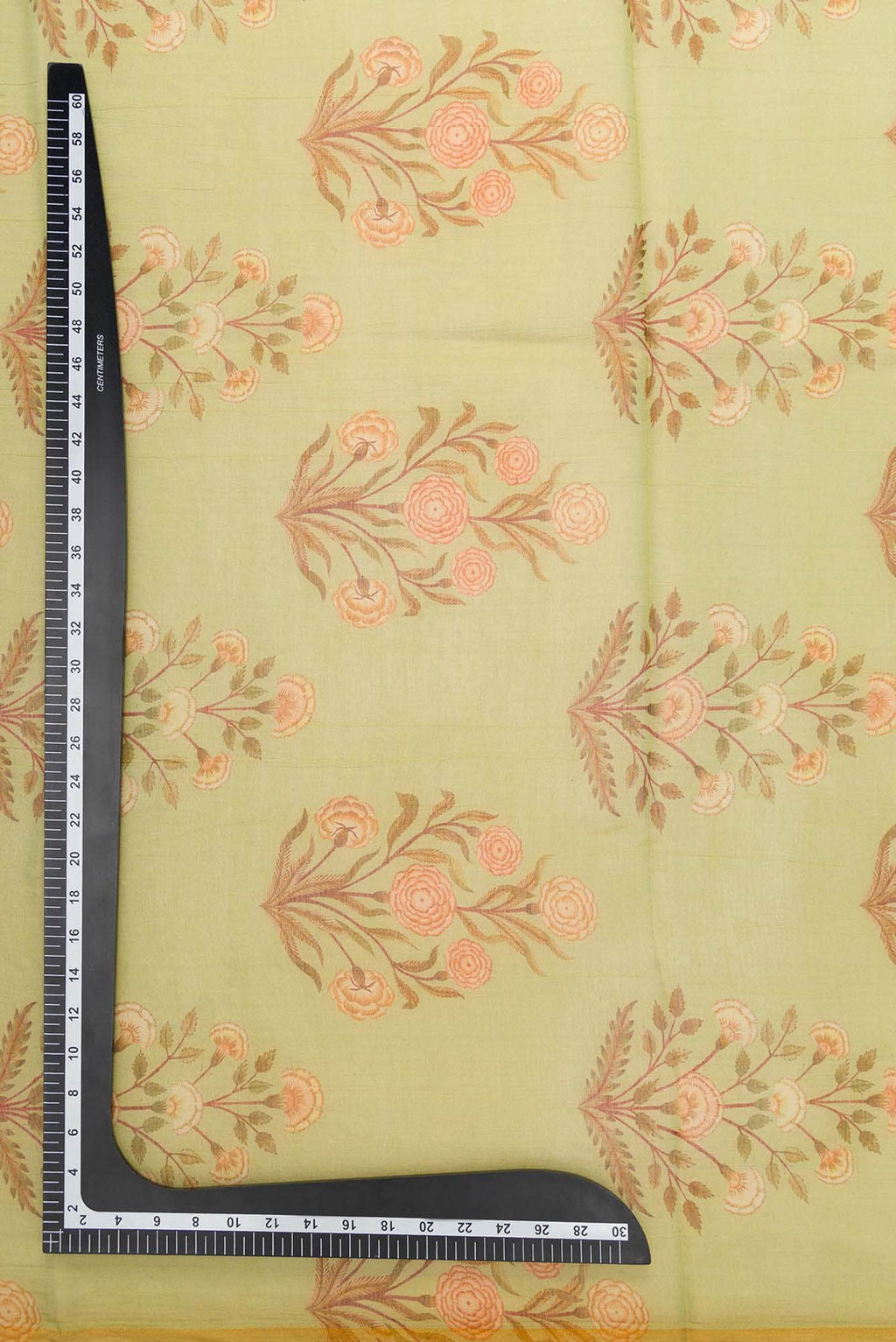 Pista Green Chanderi Tissue Silk Dress Material