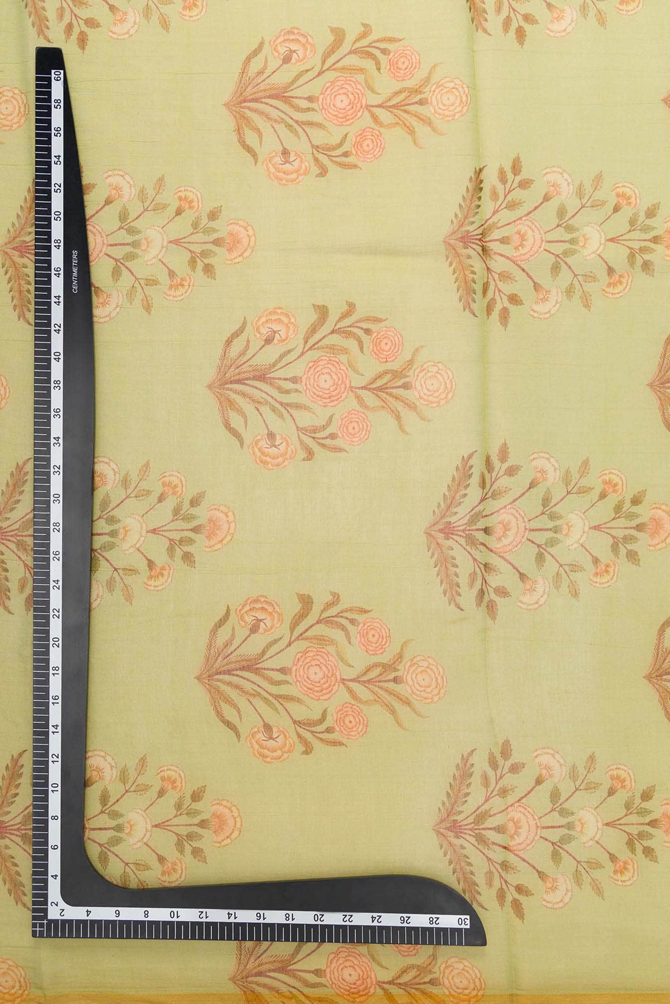Pista Green Chanderi Tissue Silk Dress Material