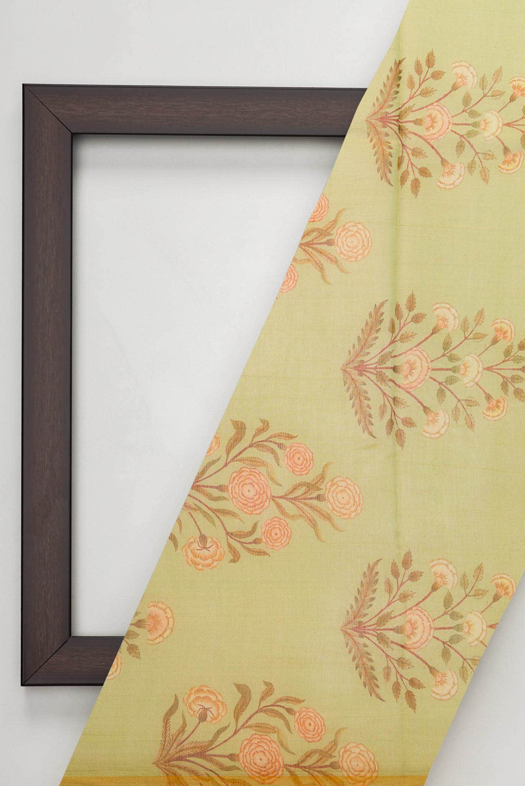 Pista Green Chanderi Tissue Silk Dress Material