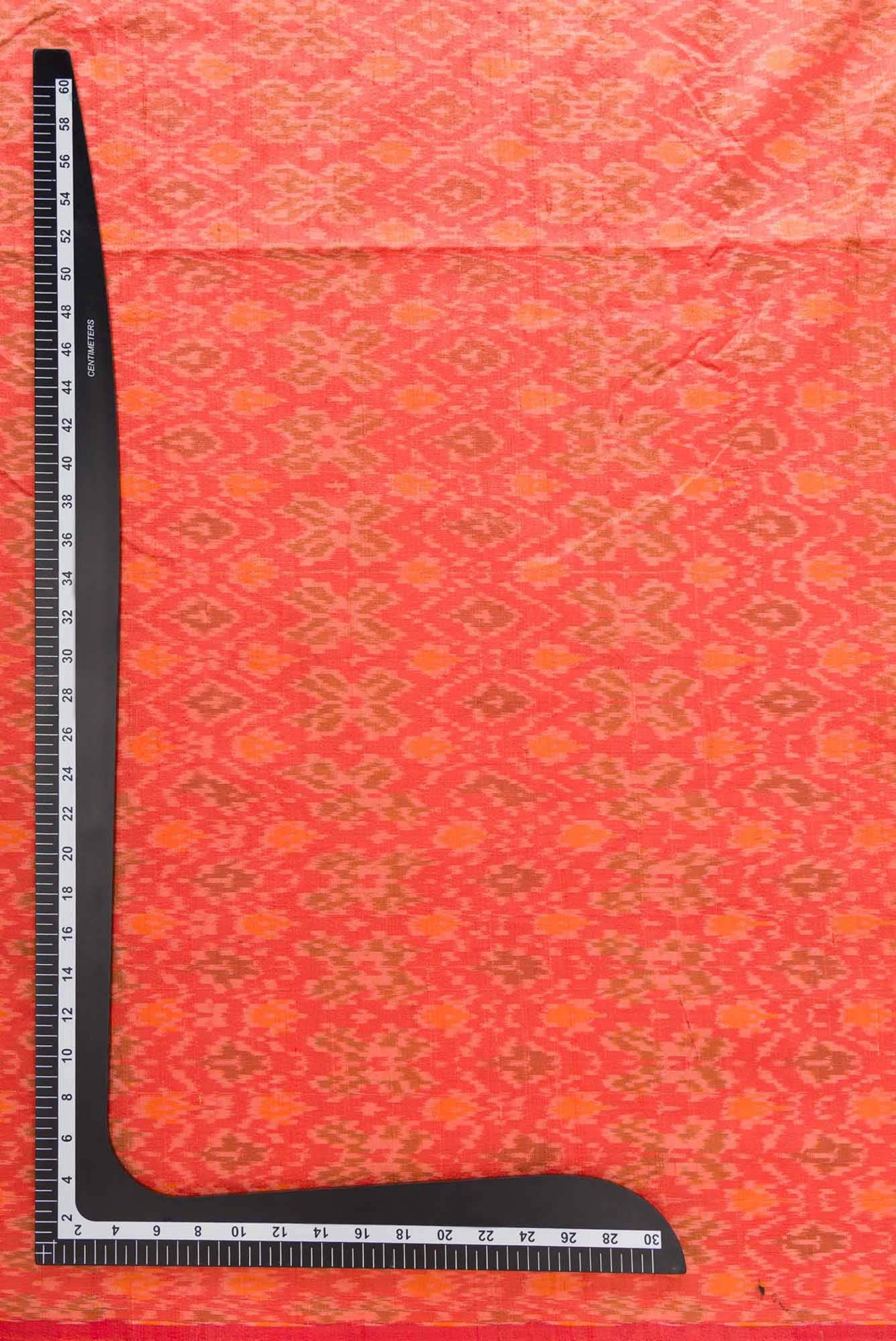 Orange Raw Silk Dress Material