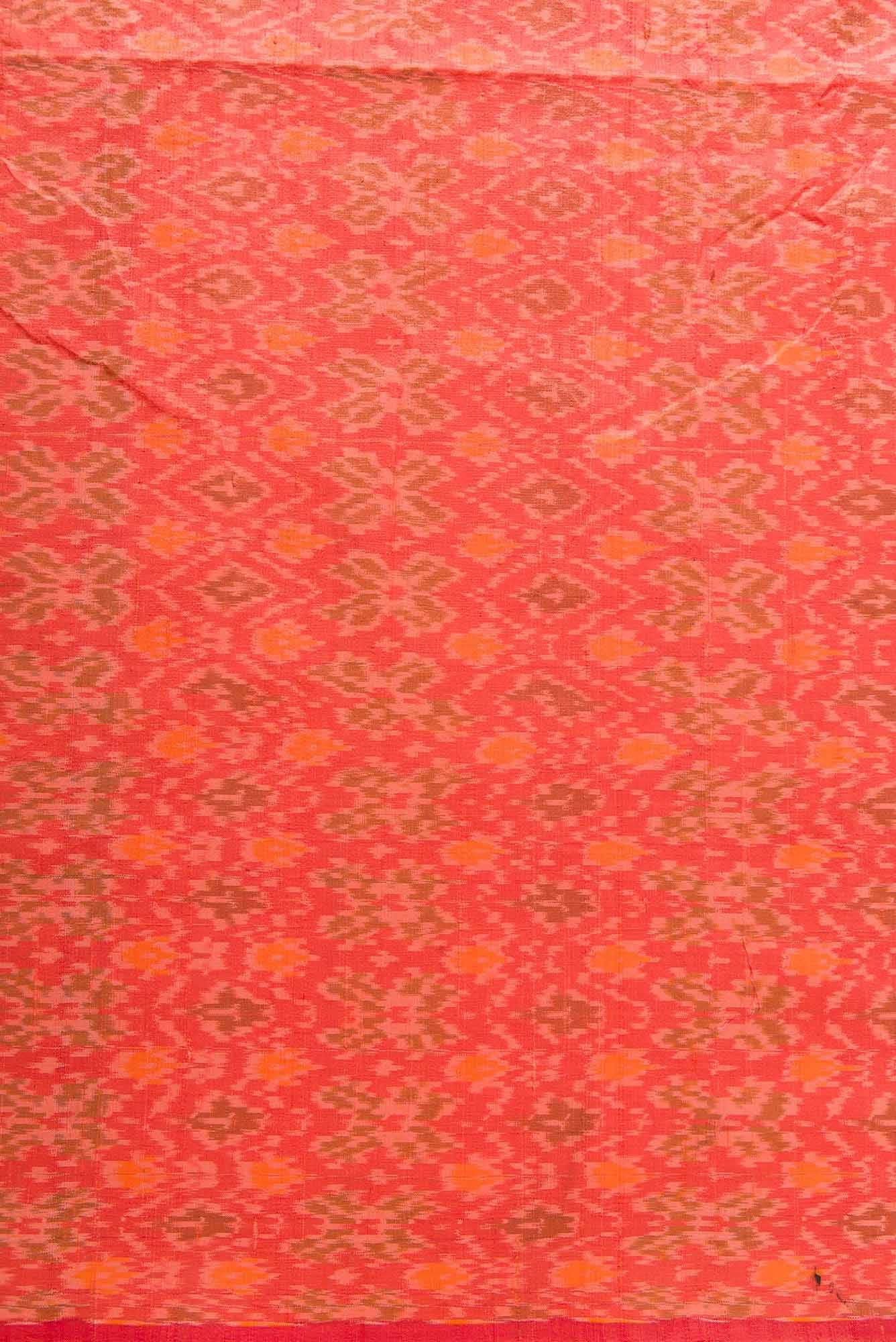 Orange Raw Silk Dress Material