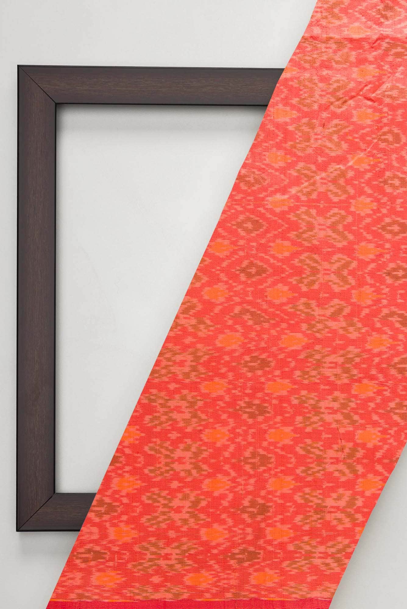 Orange Raw Silk Dress Material