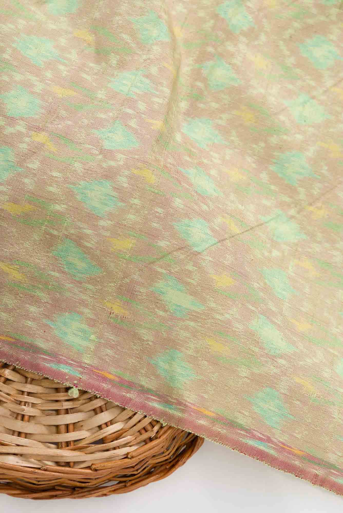 Light Green Raw Silk Dress Material