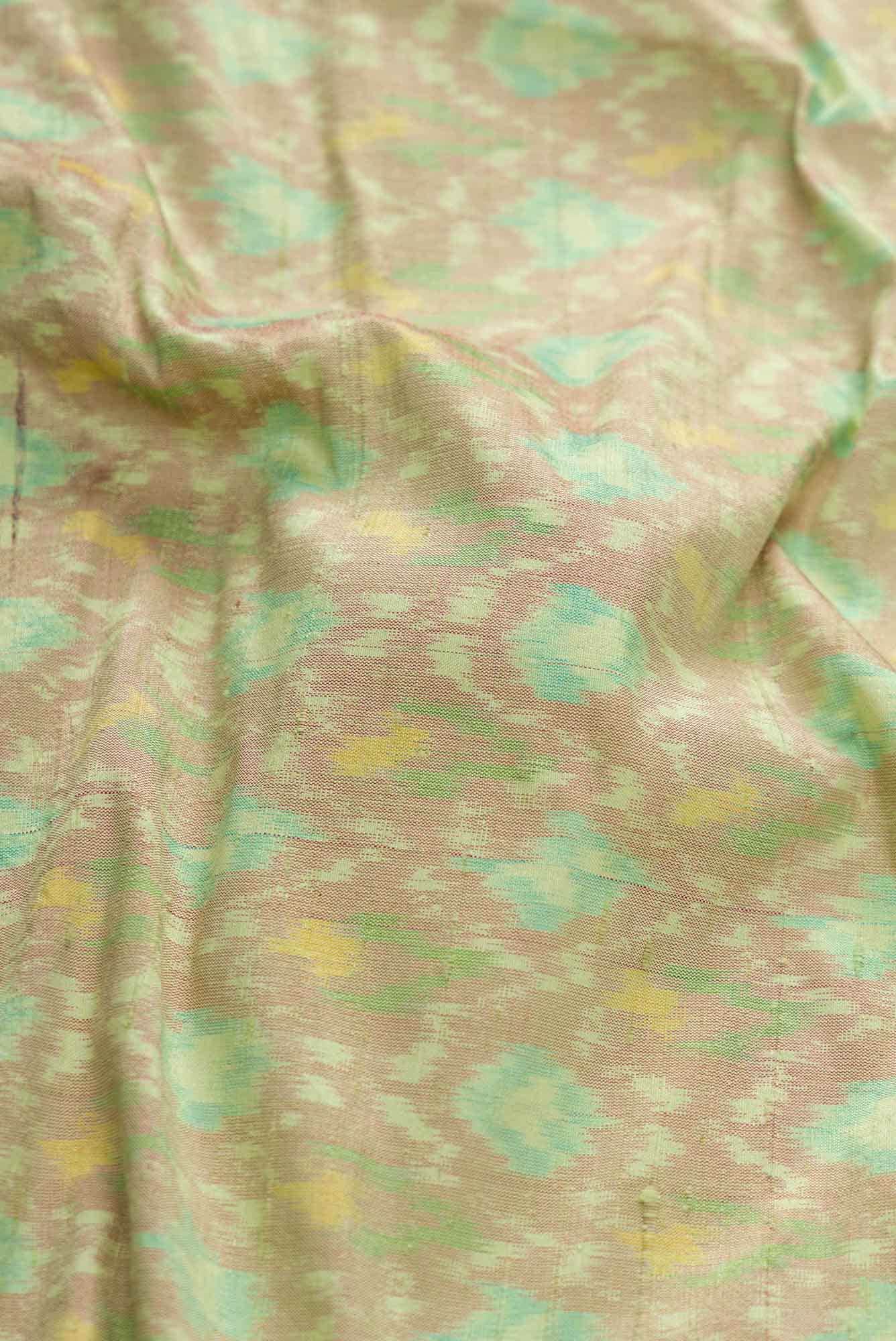 Light Green Raw Silk Dress Material