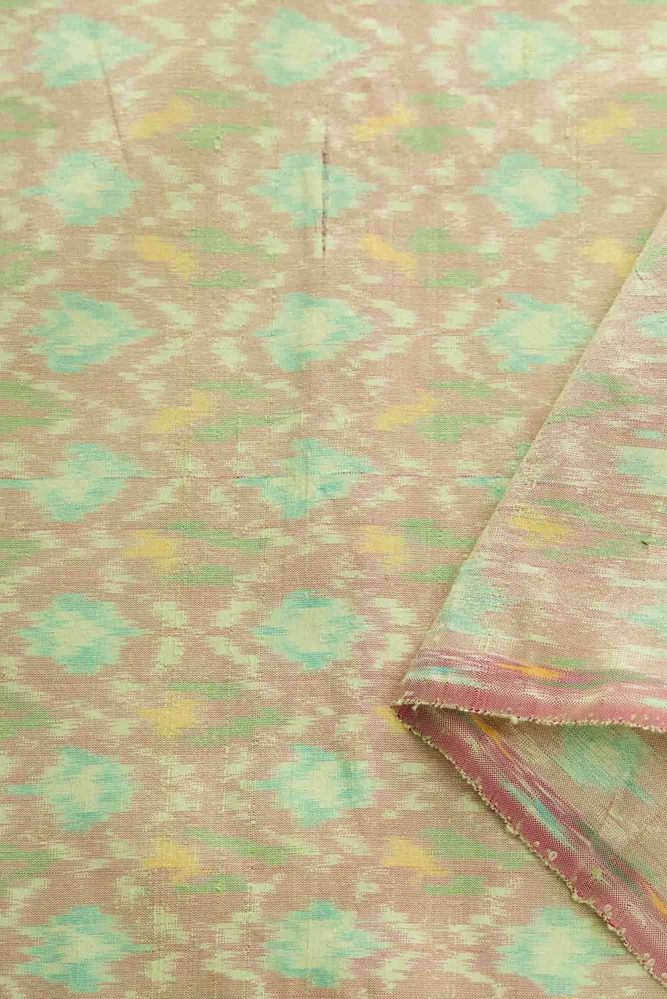 Light Green Raw Silk Dress Material