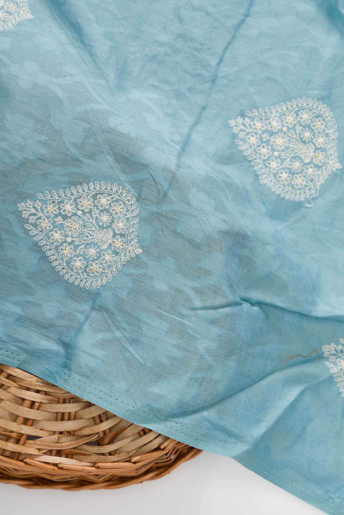 Blue Cotton Dress Material