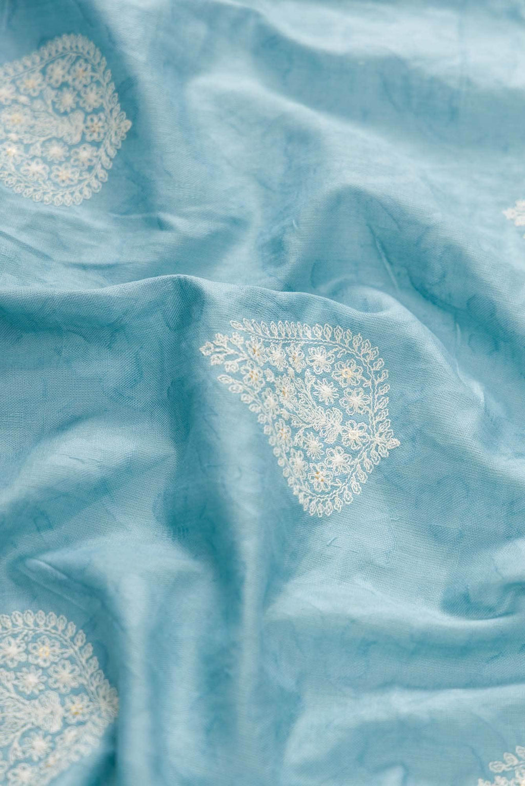 Blue Cotton Dress Material