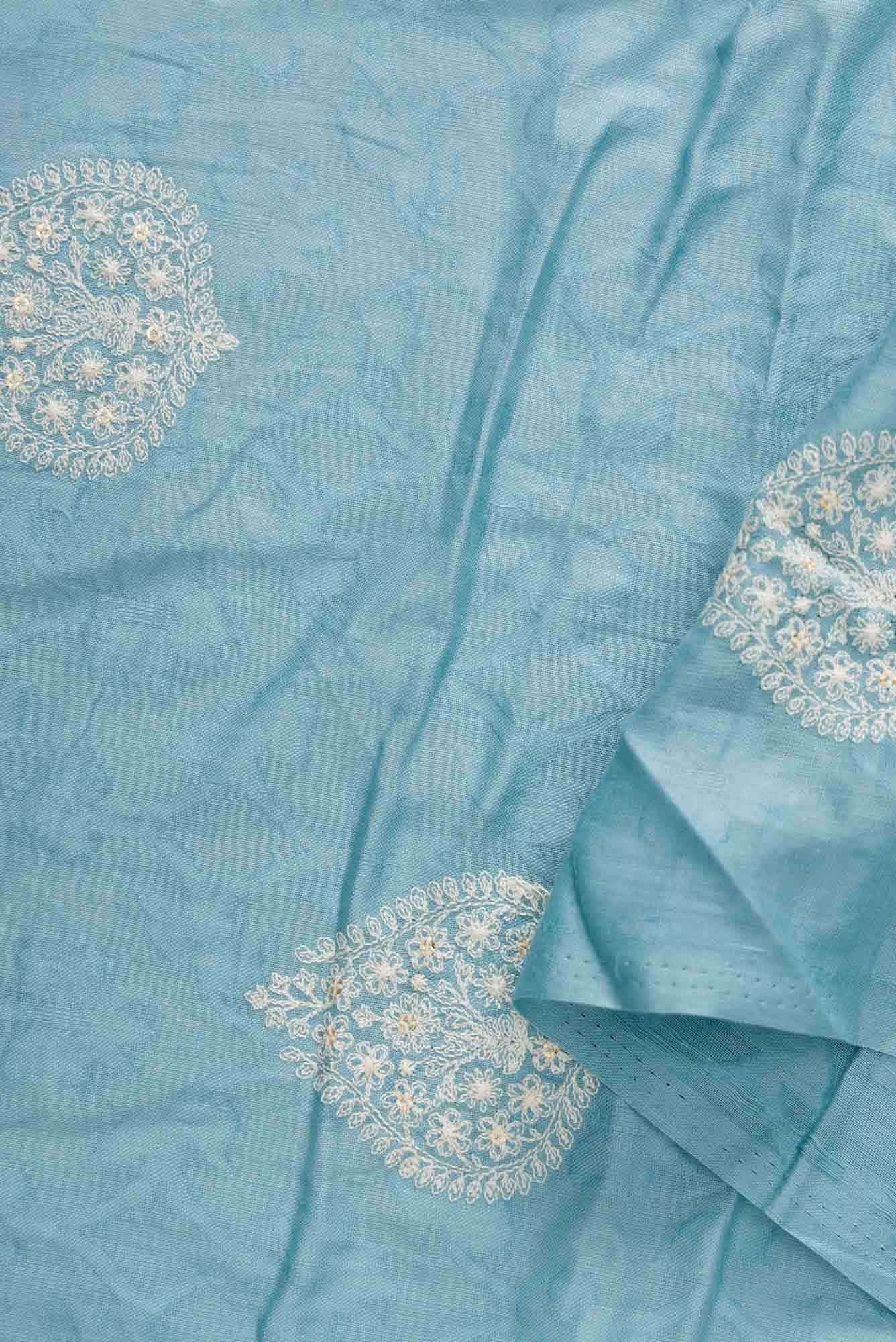 Blue Cotton Dress Material