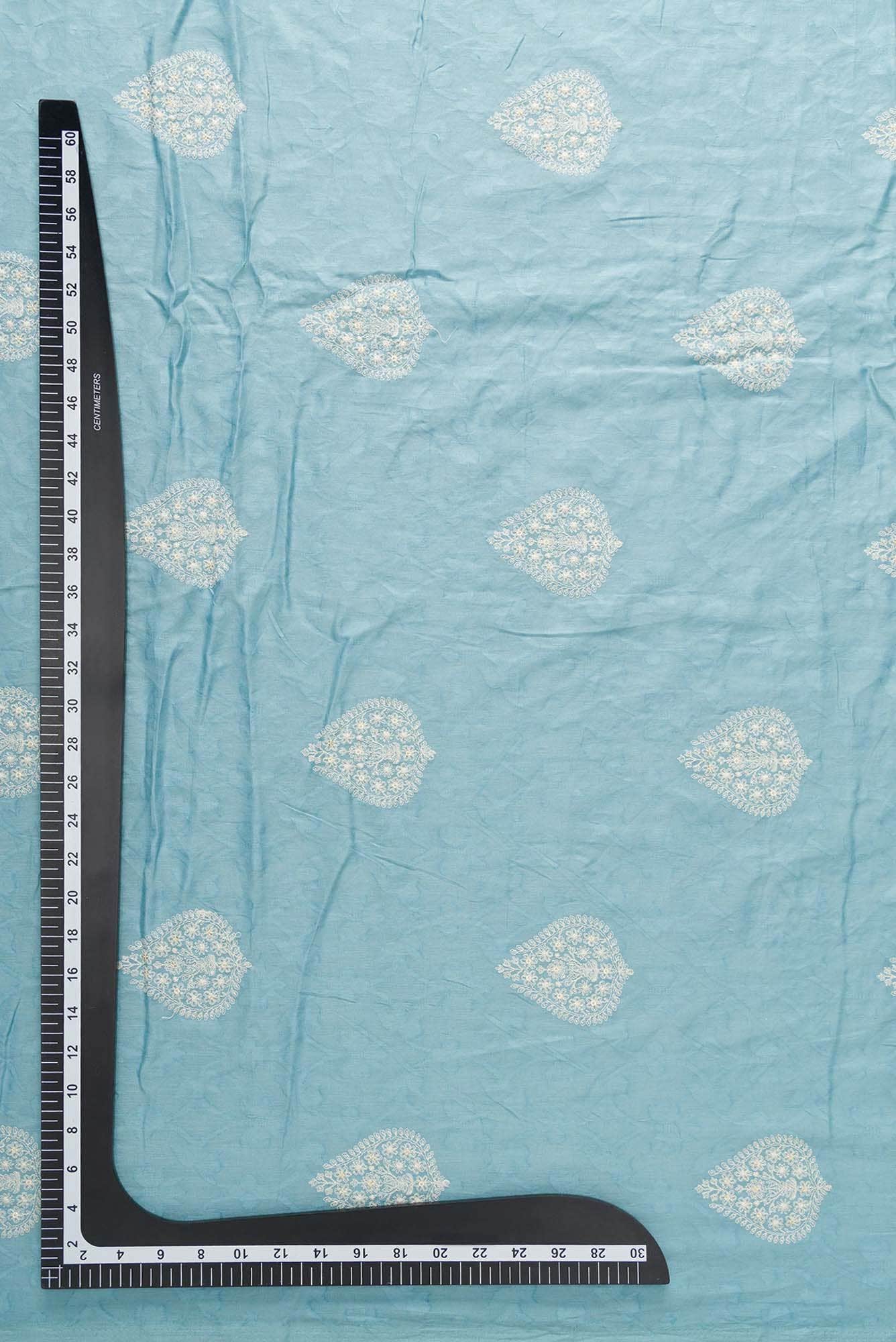 Blue Cotton Dress Material