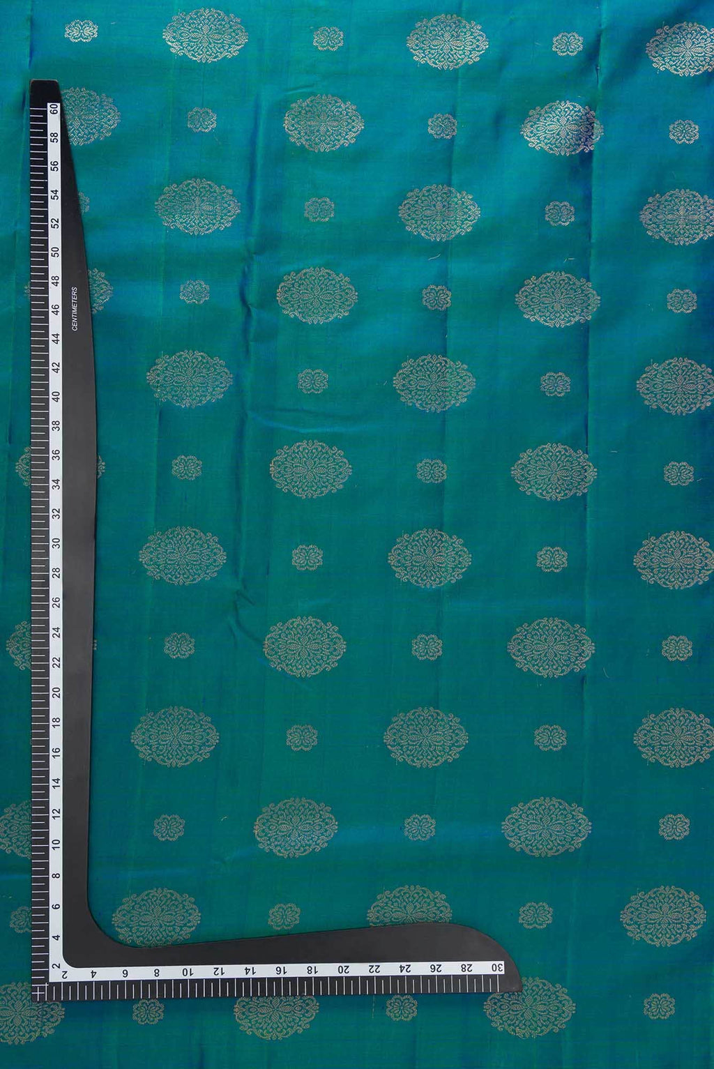 Peacock Blue Kanchipuram Silk Dress Material