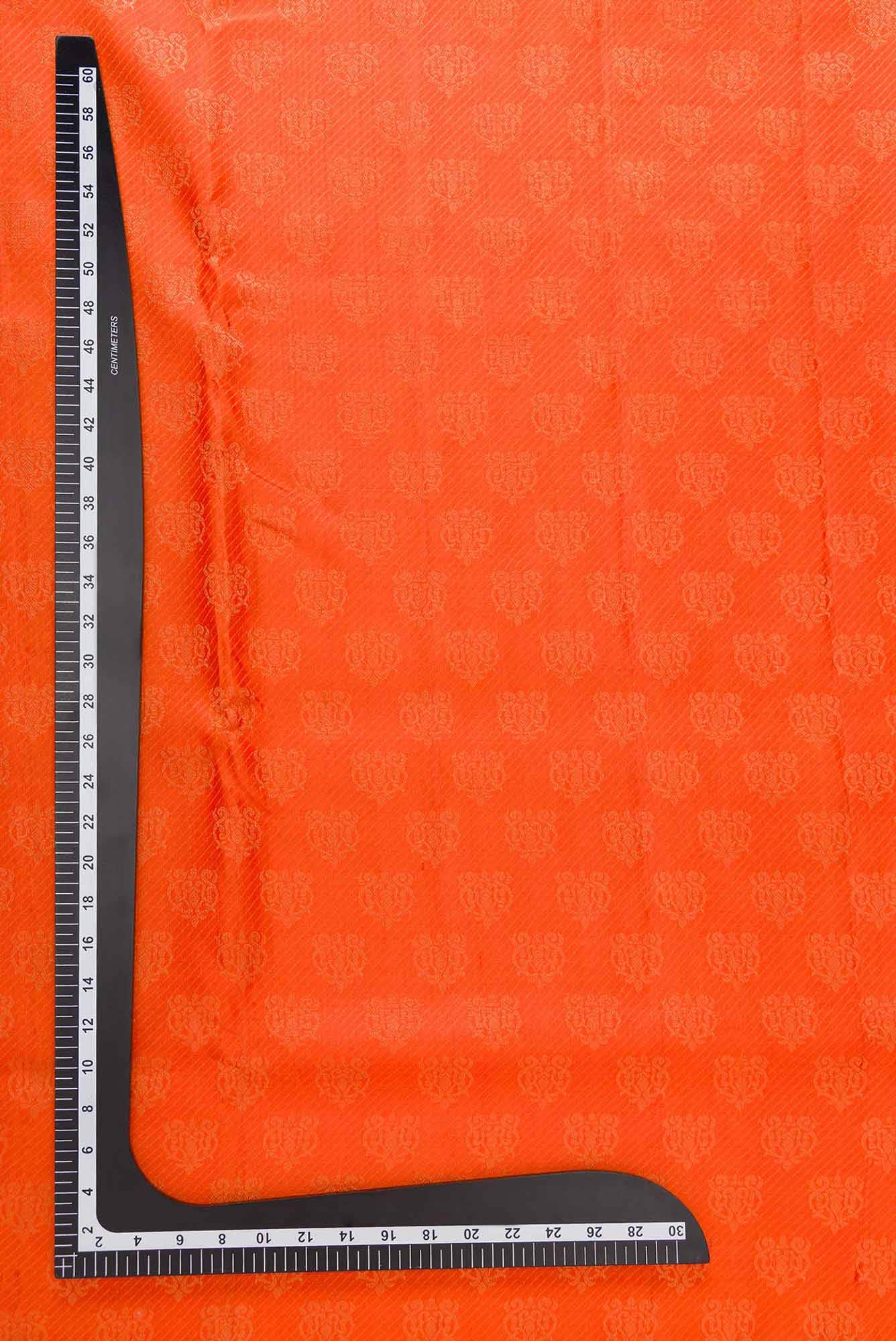 Orange Kanchipuram Silk Dress Material