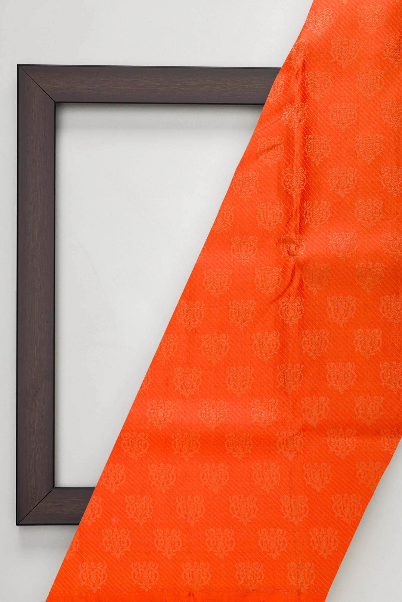 Orange Kanchipuram Silk Dress Material