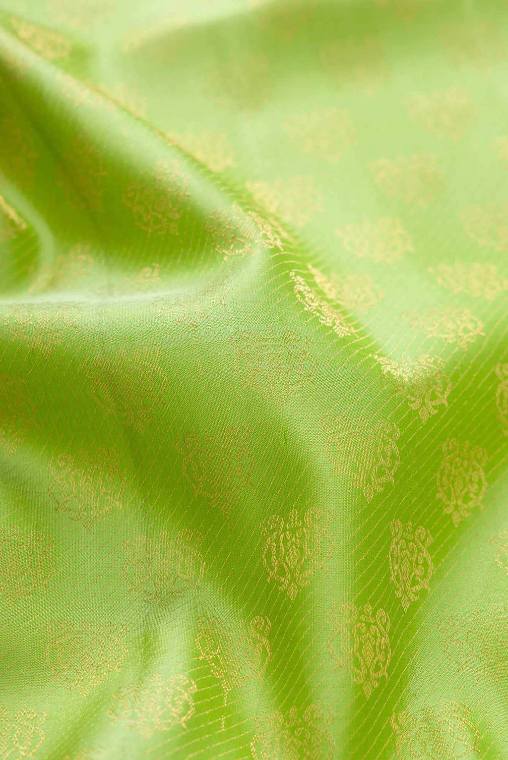 Pista Green Kanchipuram Silk Dress Material