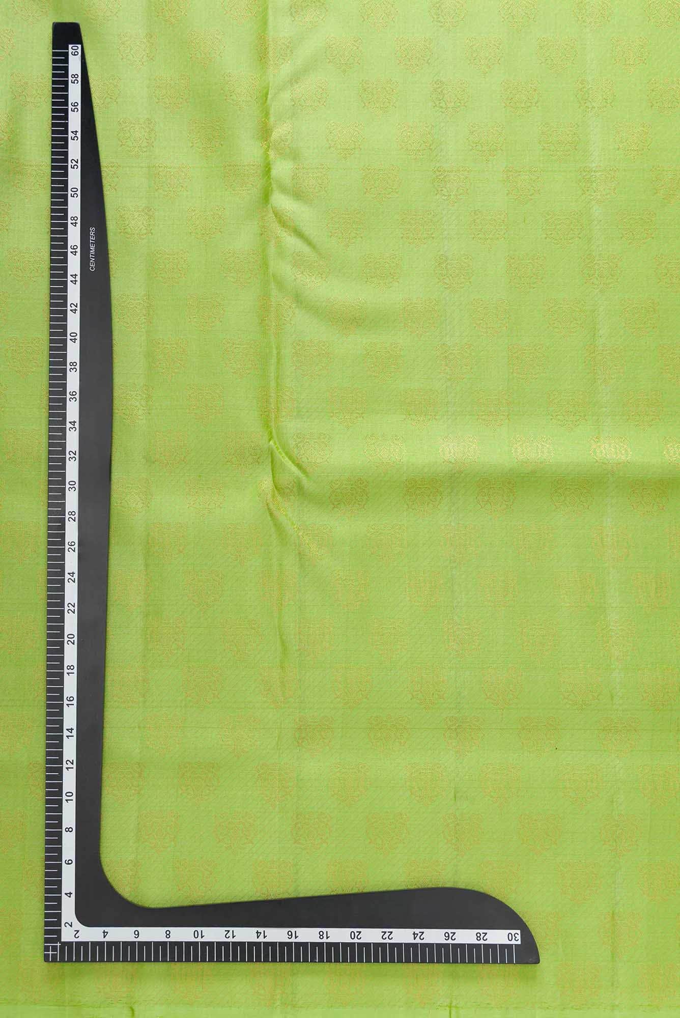 Pista Green Kanchipuram Silk Dress Material