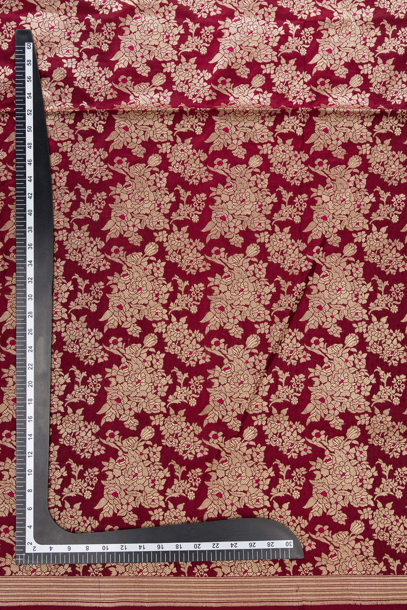 Maroon Banarasi Silk Dress Material
