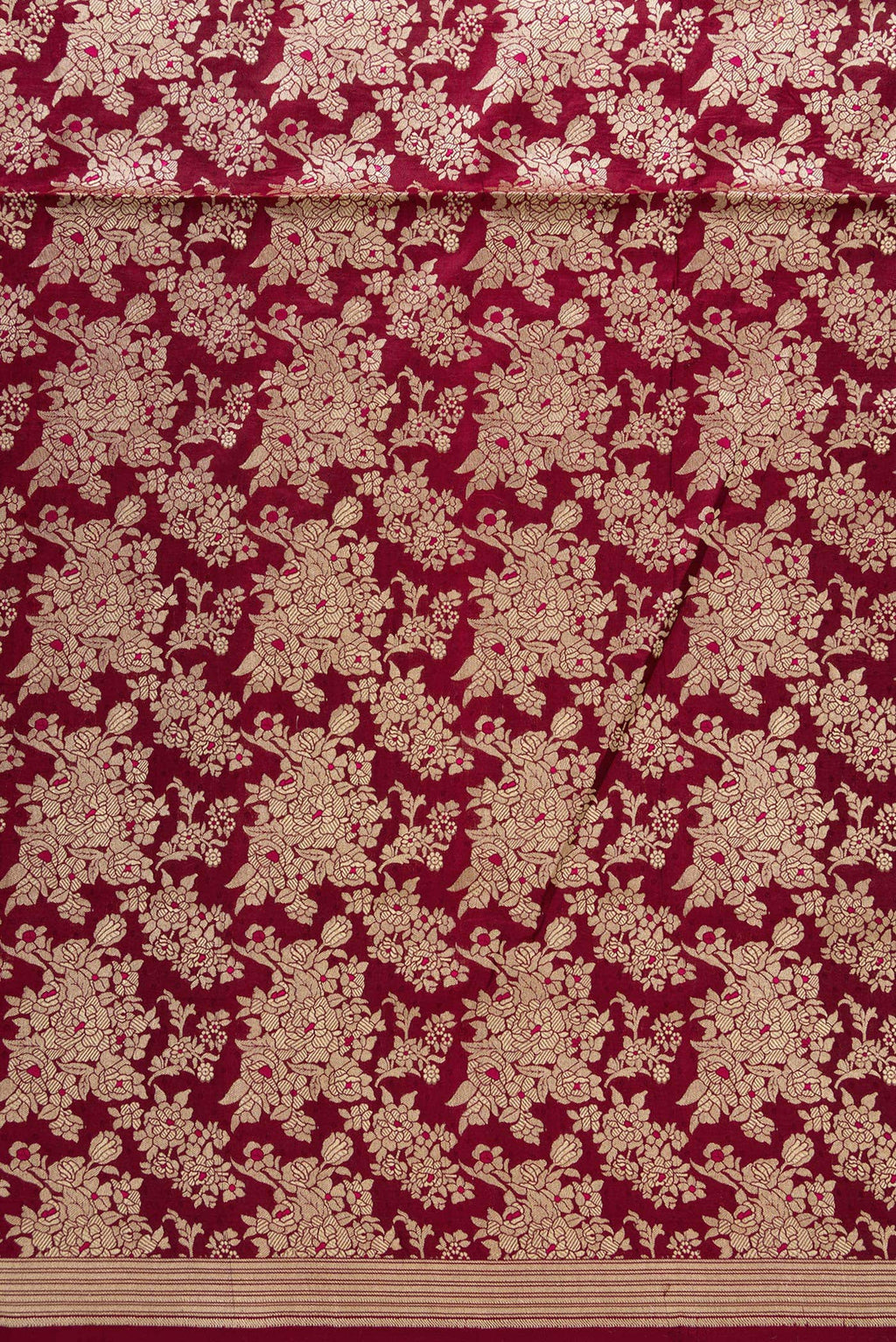 Maroon Banarasi Silk Dress Material