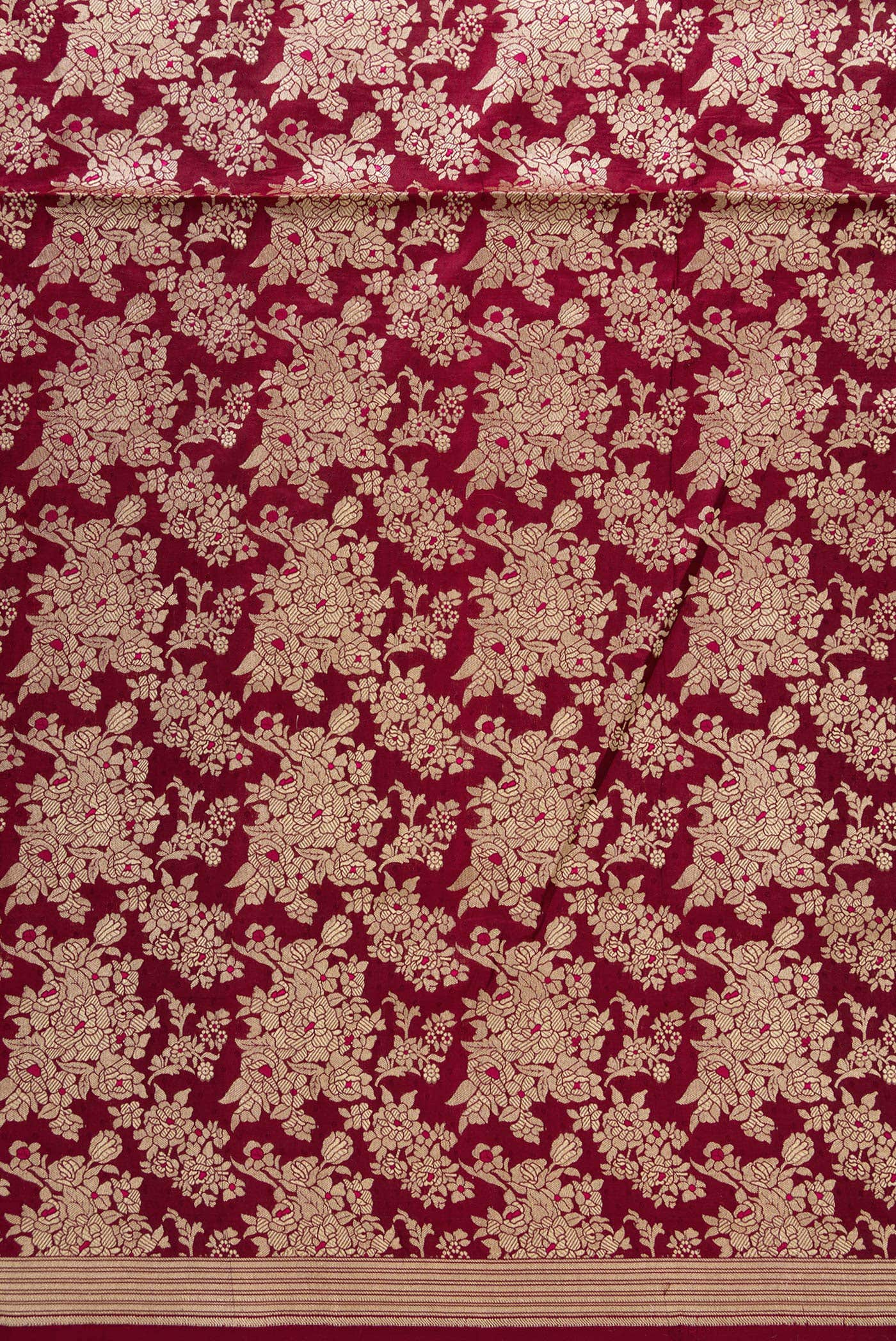 Maroon Banarasi Silk Dress Material