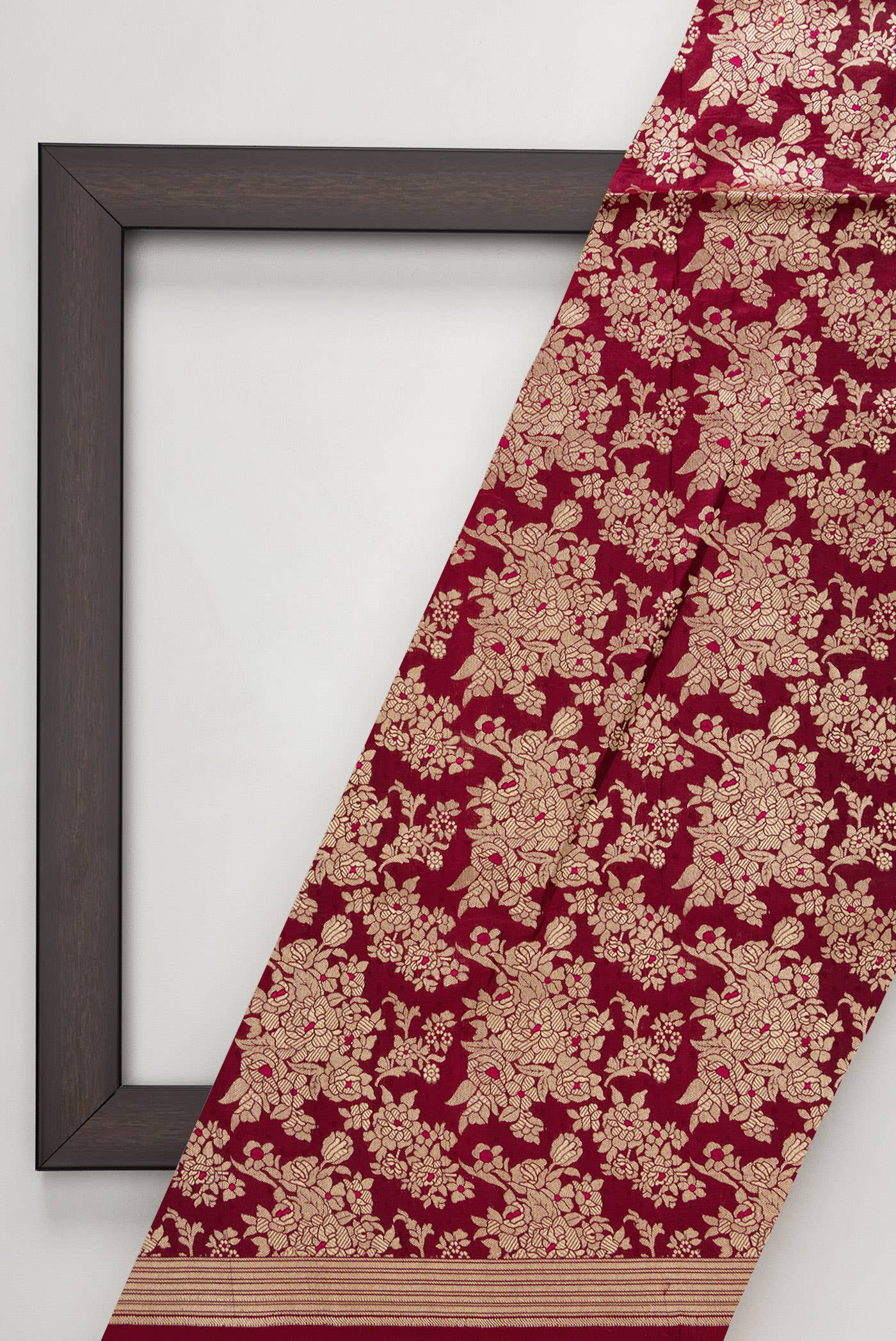 Maroon Banarasi Silk Dress Material