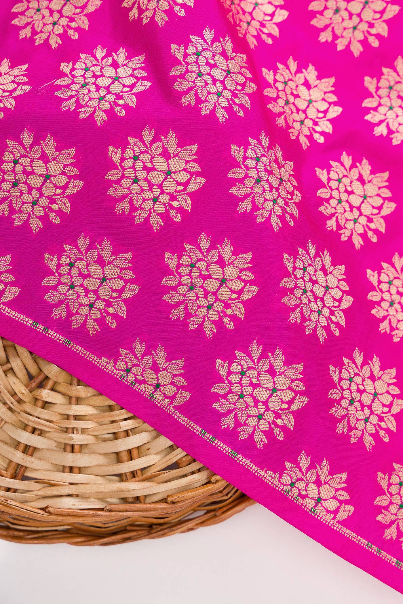 Pink Banarasi Silk Dress Material