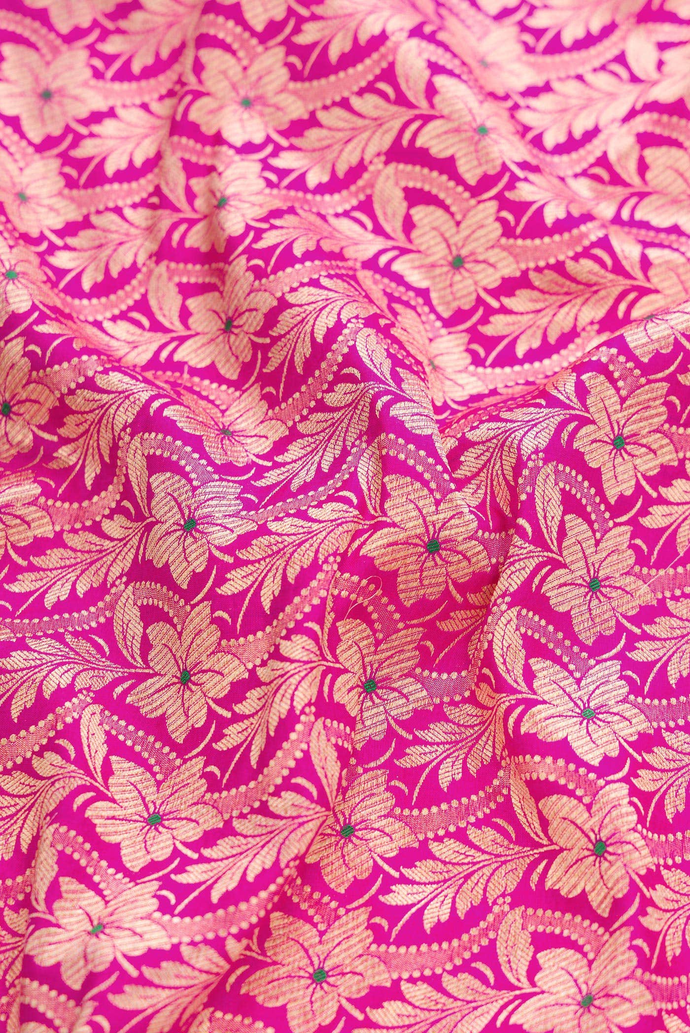 Dark Pink Banarasi Silk Dress Material