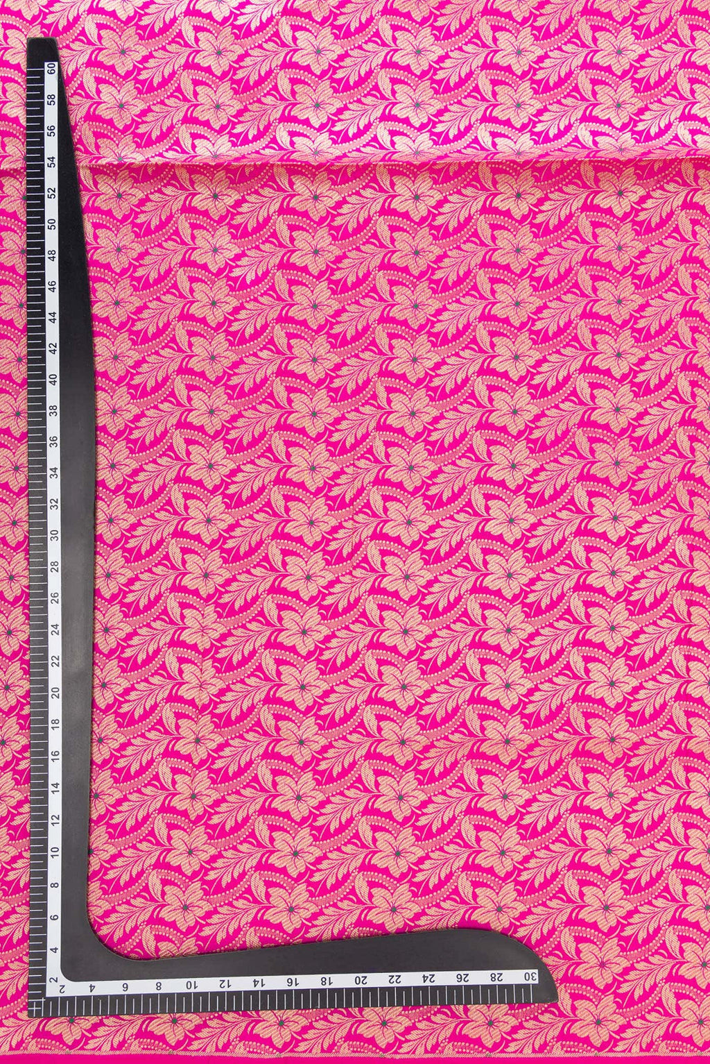 Dark Pink Banarasi Silk Dress Material