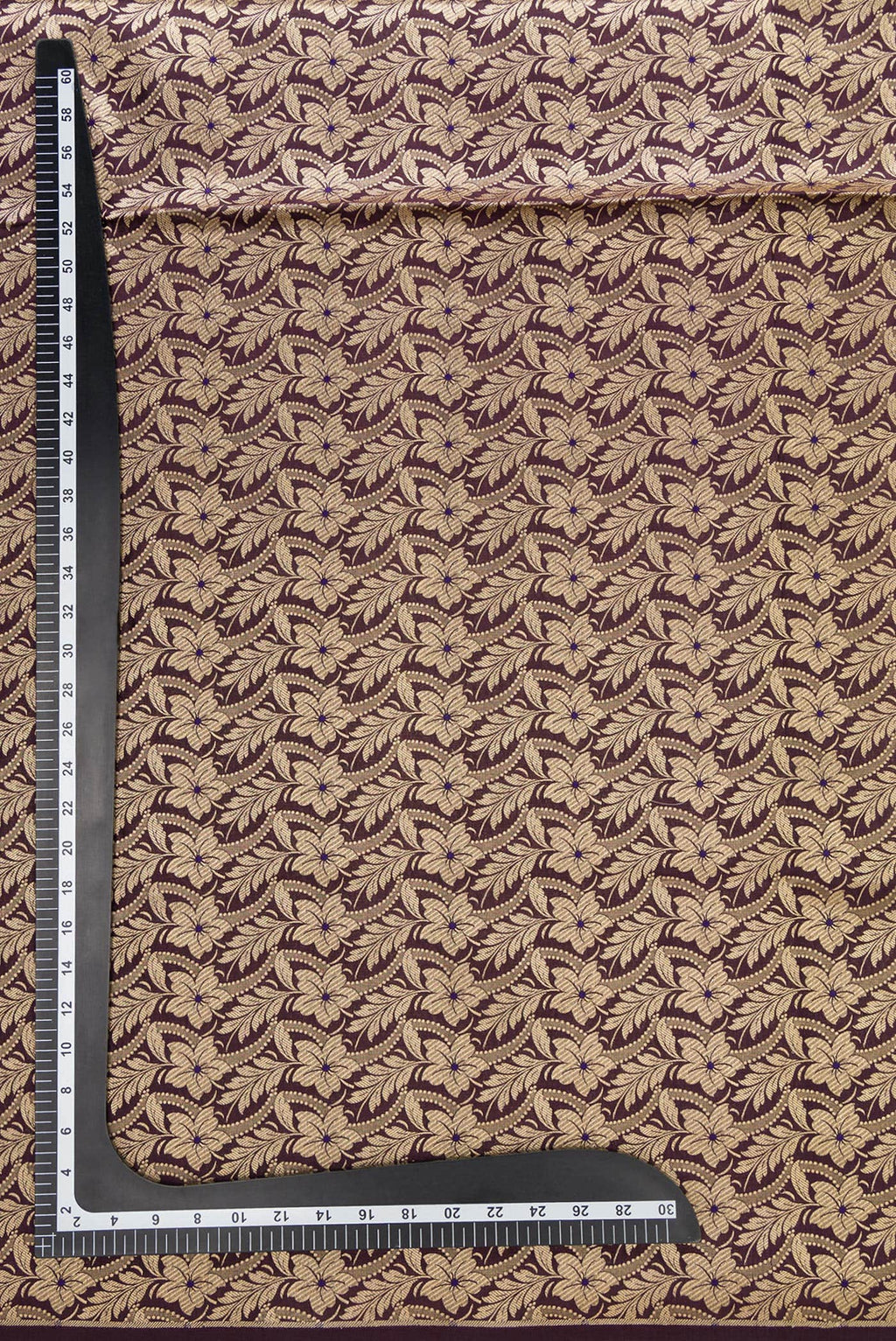 Coffee Brown Banarasi Silk Dress Material