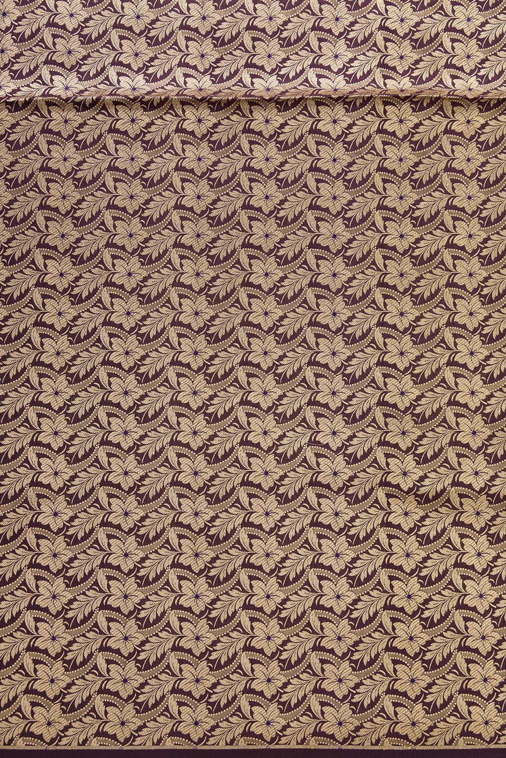 Coffee Brown Banarasi Silk Dress Material
