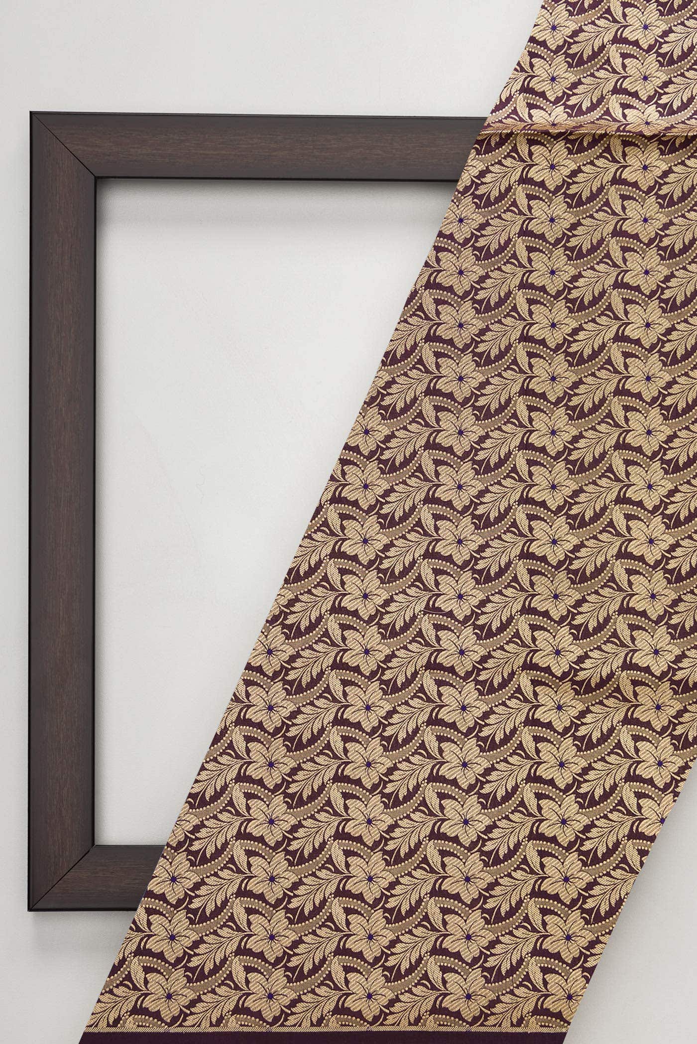 Coffee Brown Banarasi Silk Dress Material