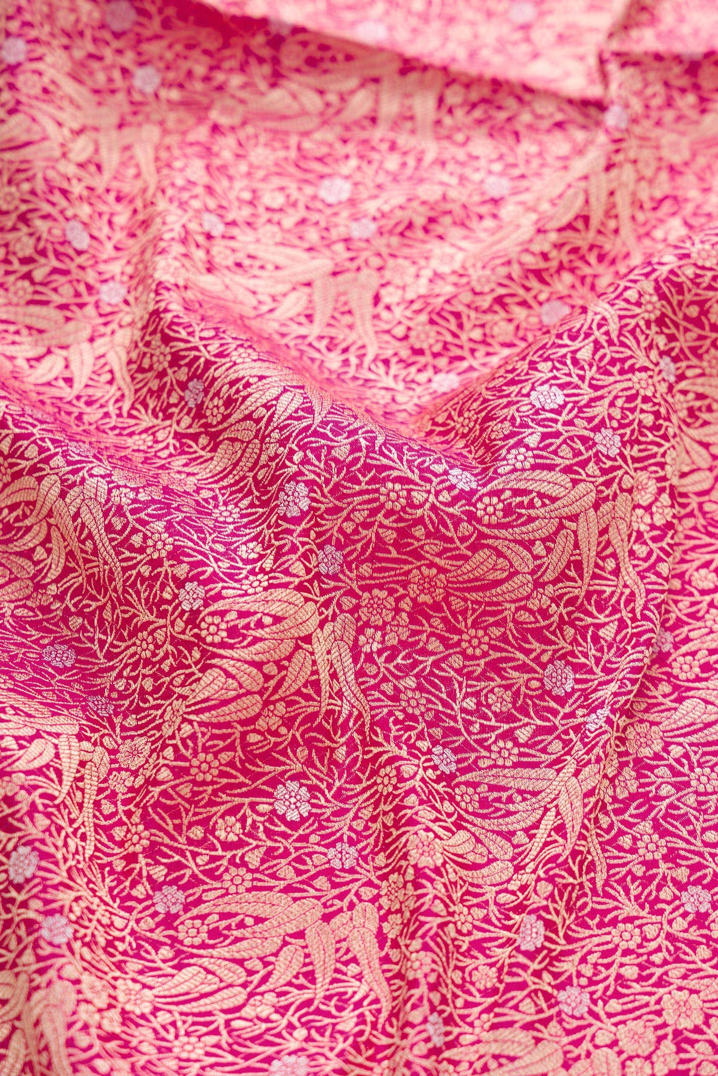 Pink Banarasi Silk Dress Material