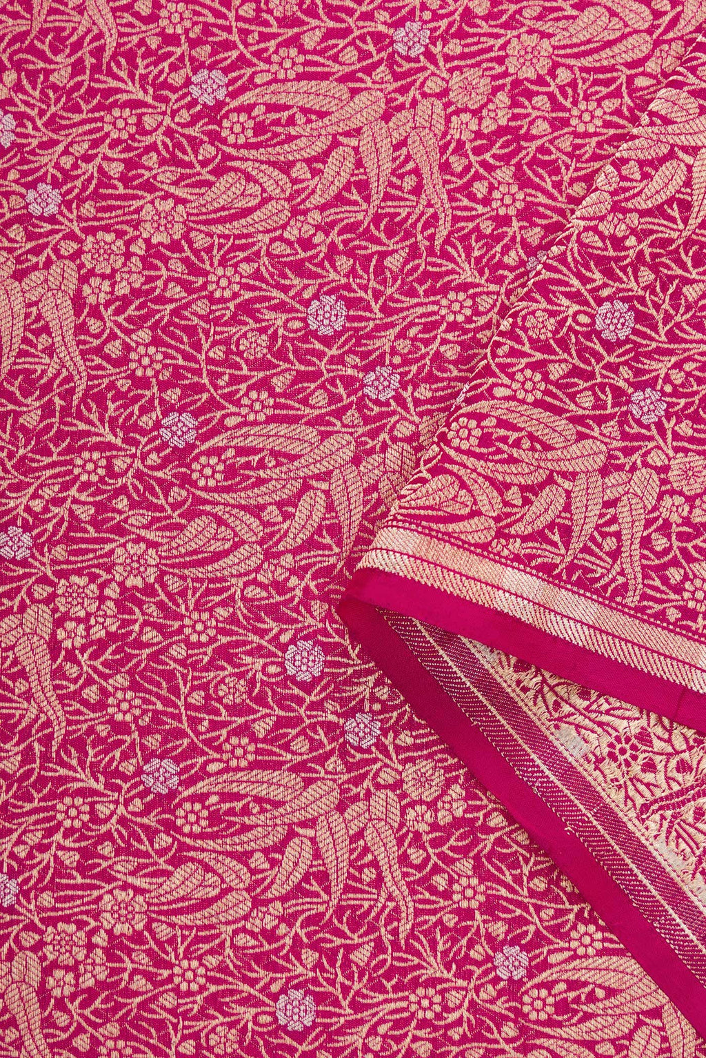 Pink Banarasi Silk Dress Material