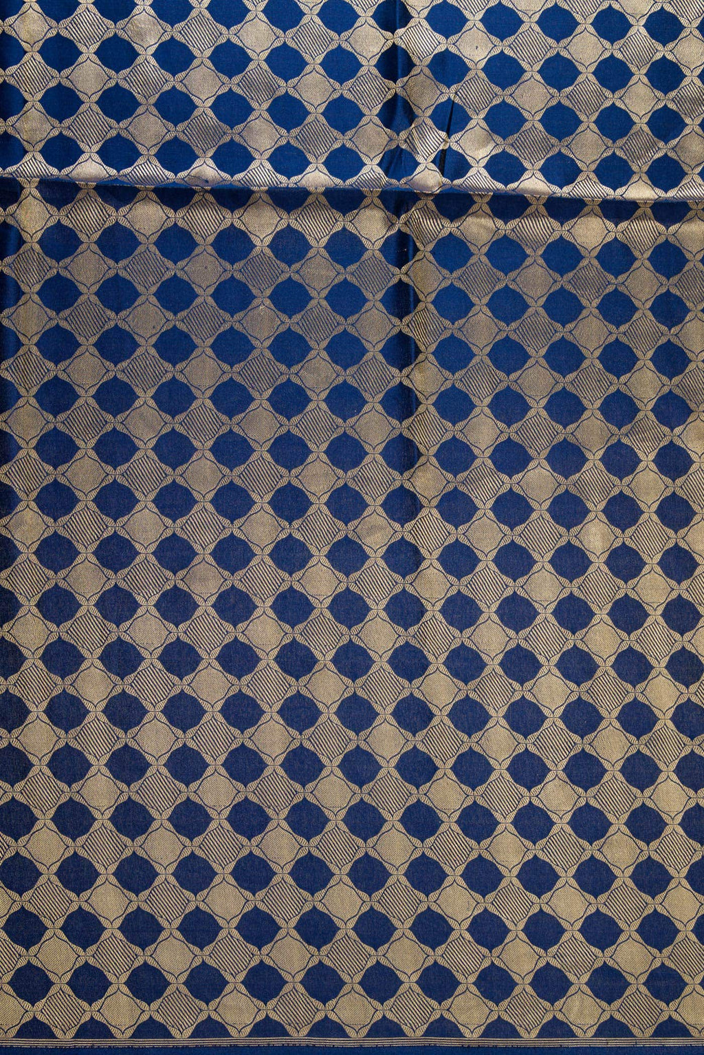 Navy Blue Banarasi Silk Dress Material