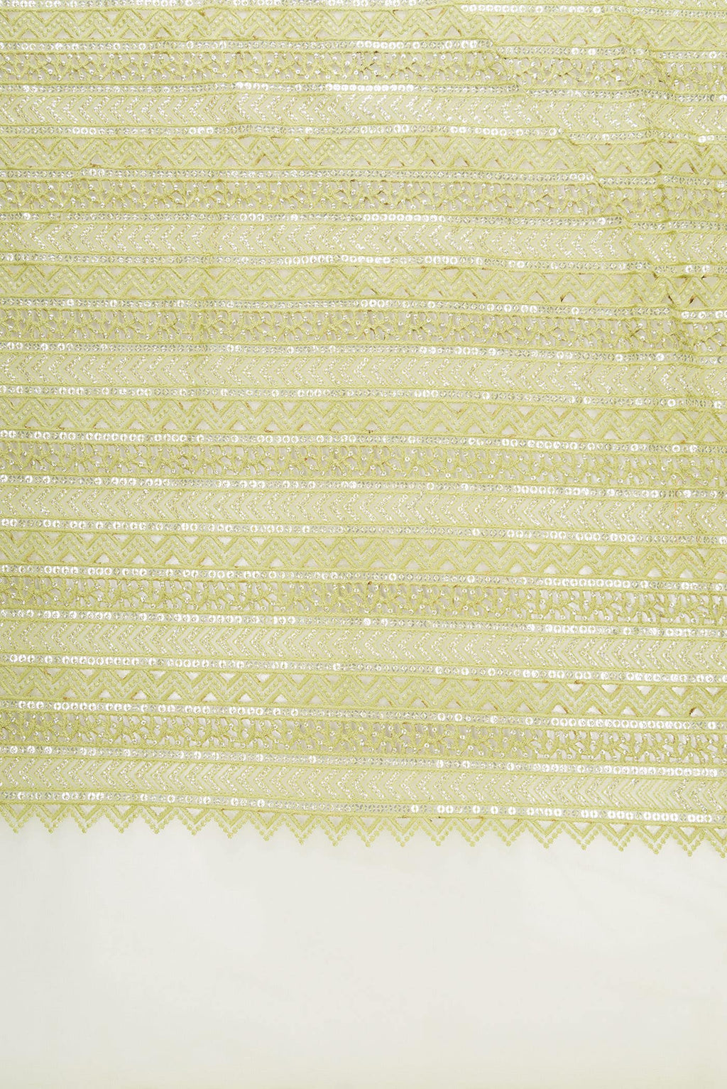Pista Green Embroidery Net Dress Material