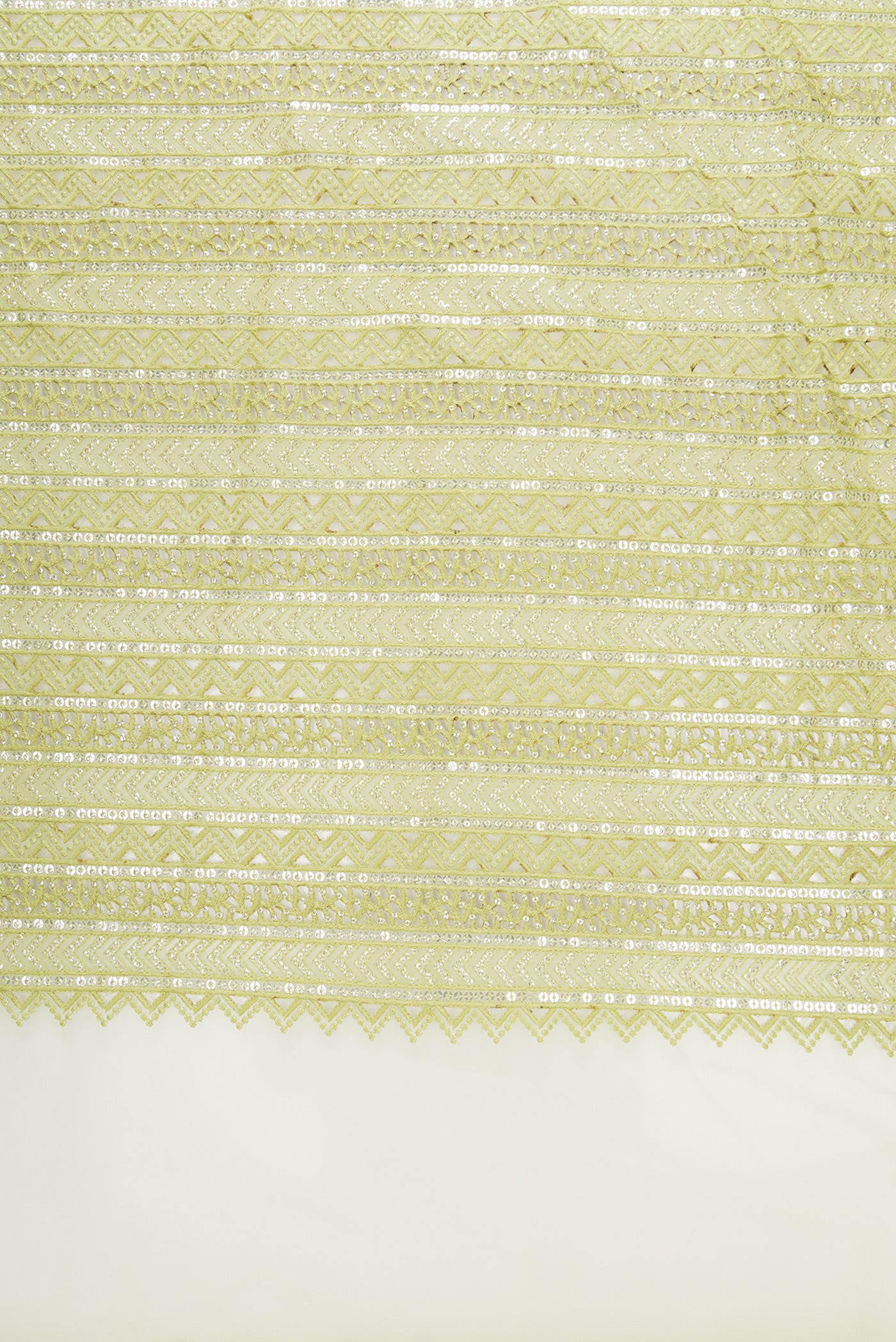 Pista Green Embroidery Net Dress Material