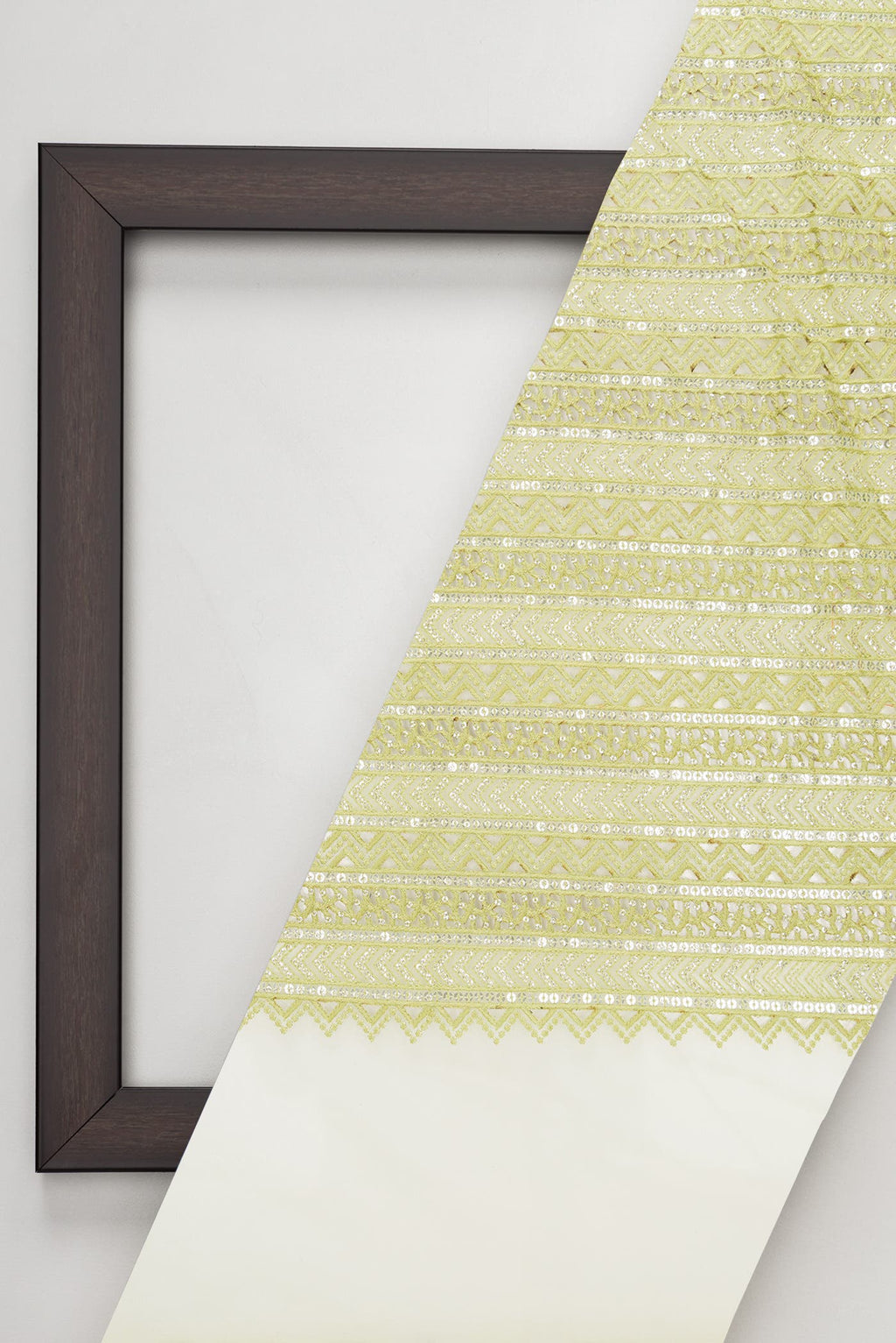 Pista Green Embroidery Net Dress Material