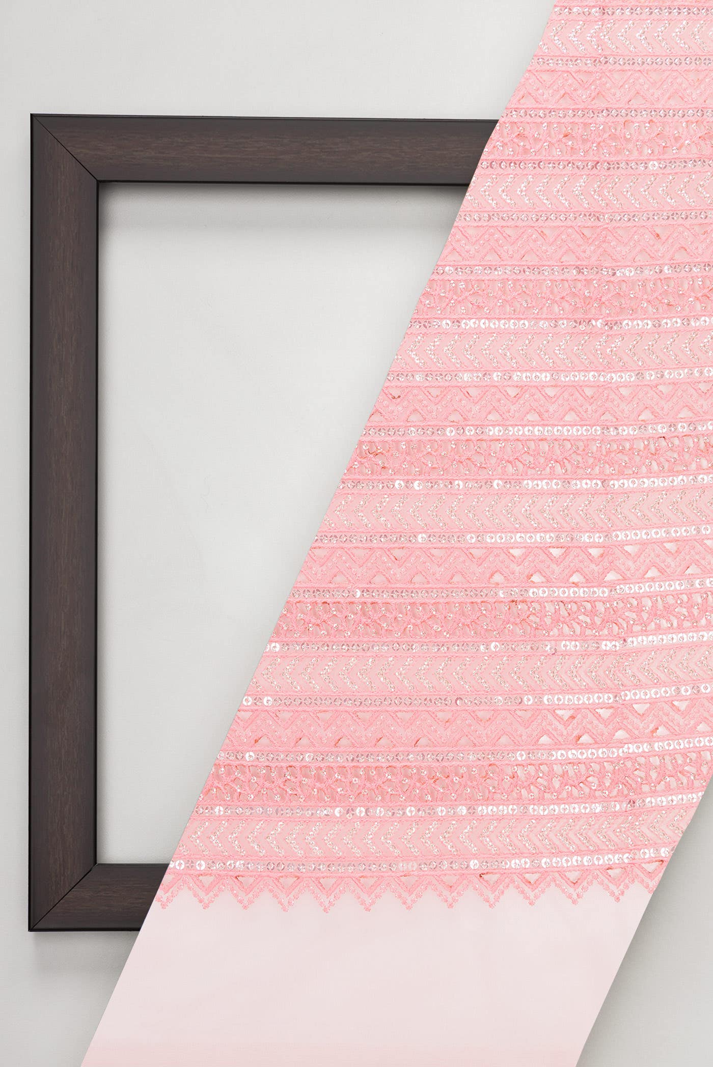 Pink Embroidery Net Dress Material